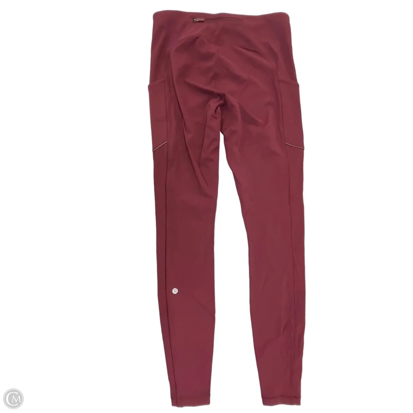 Athletic Leggings By Lululemon In Maroon, Size: M