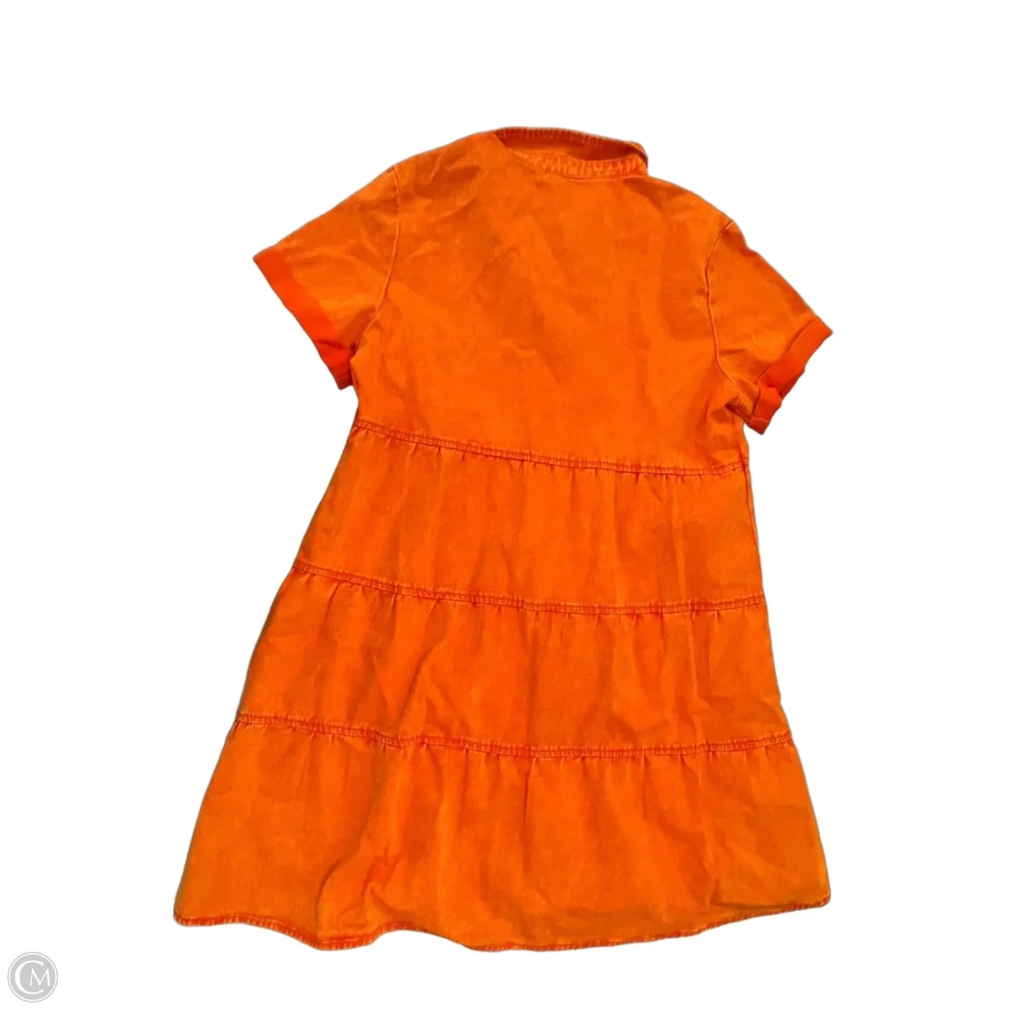 Dress Casual Short By Clothes Mentor In Orange Denim, Size: L