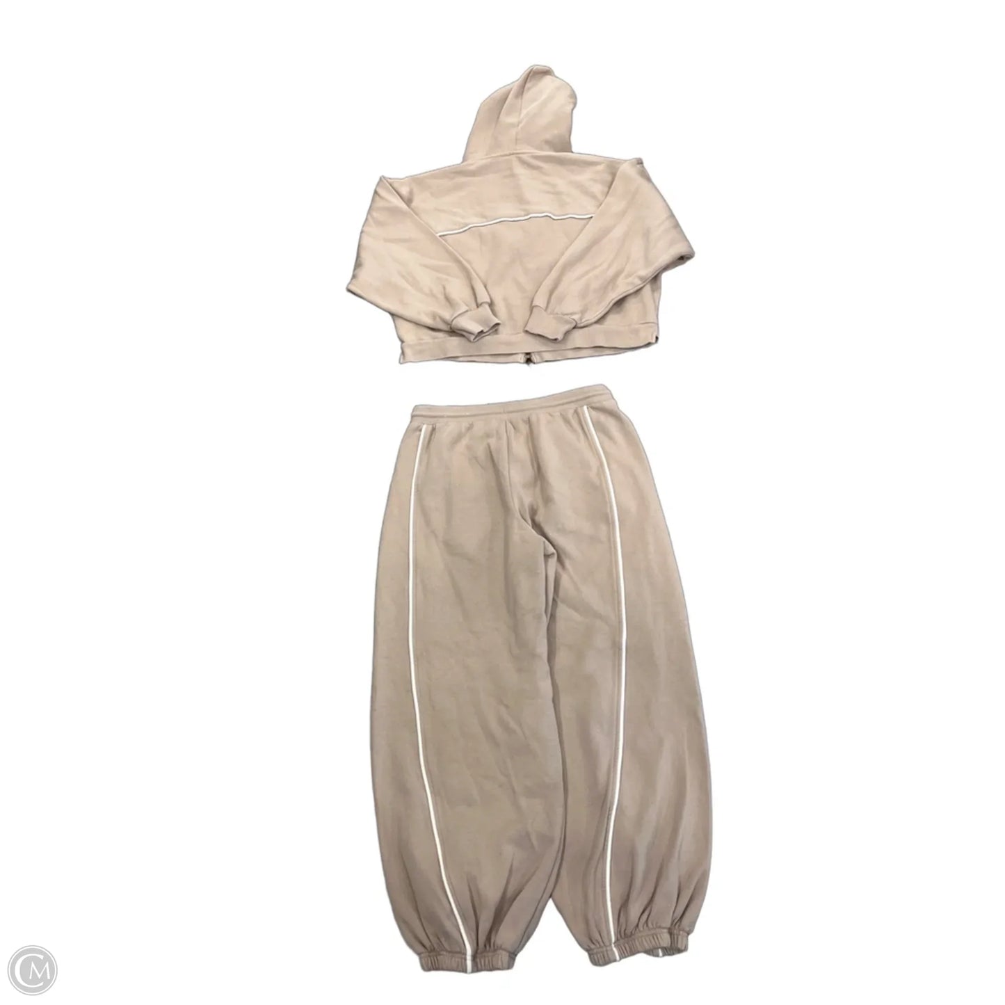 Top 2pc Long Sleeve By Joy Lab In Tan, Size: M