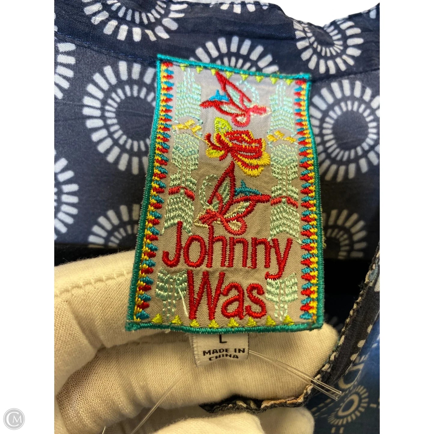 Top Long Sleeve By Johnny Was In Multi-colored, Size: L