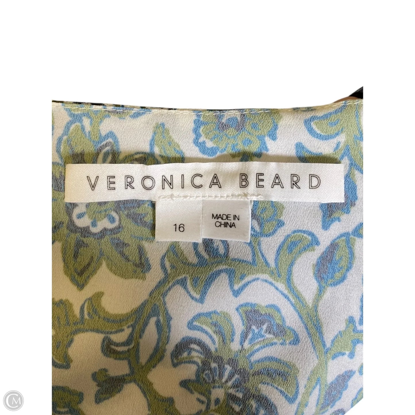 Dress Casual Maxi By Veronica Beard In Green & White, Size: 16