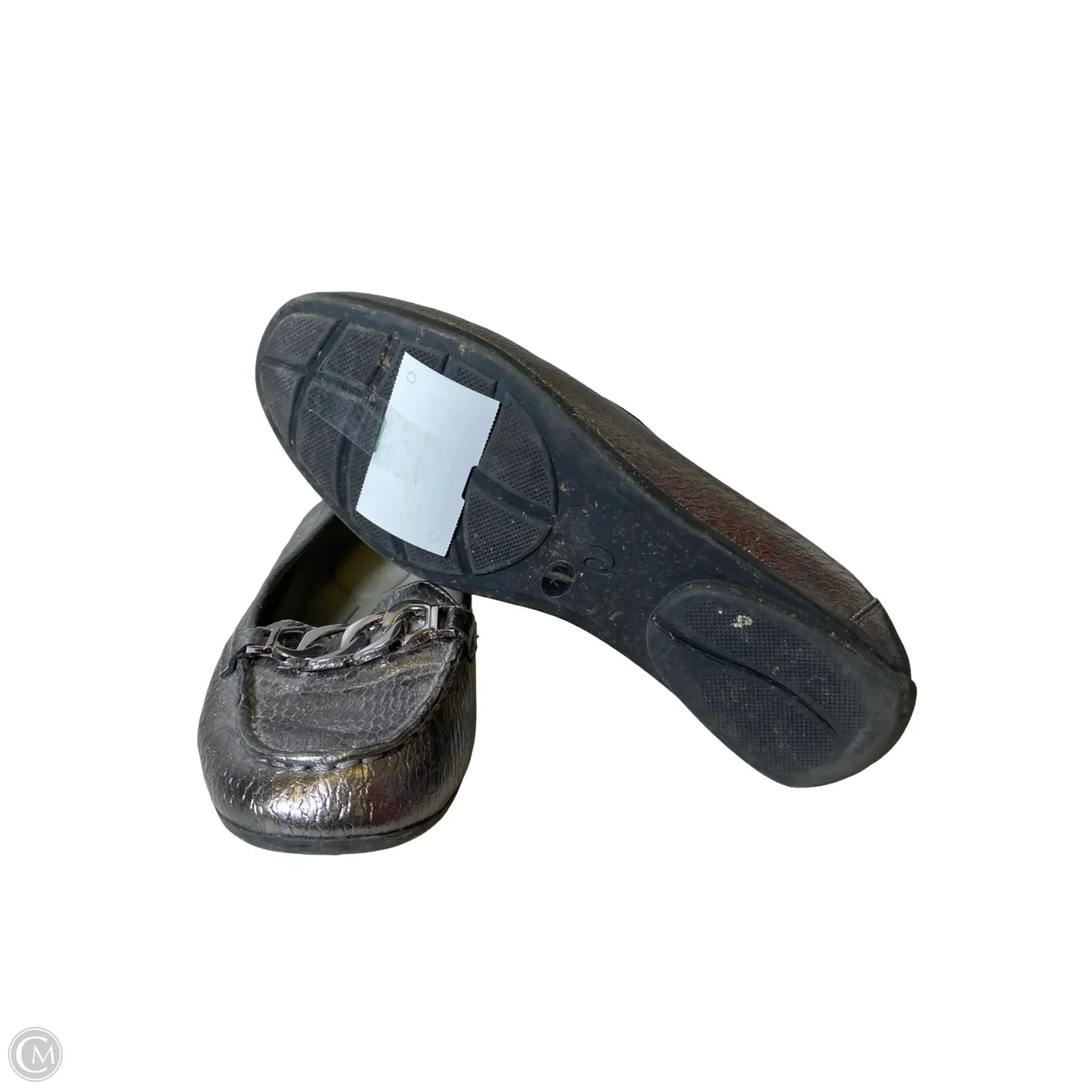 Shoes Flats By Easy Spirit In Silver, Size: 7W