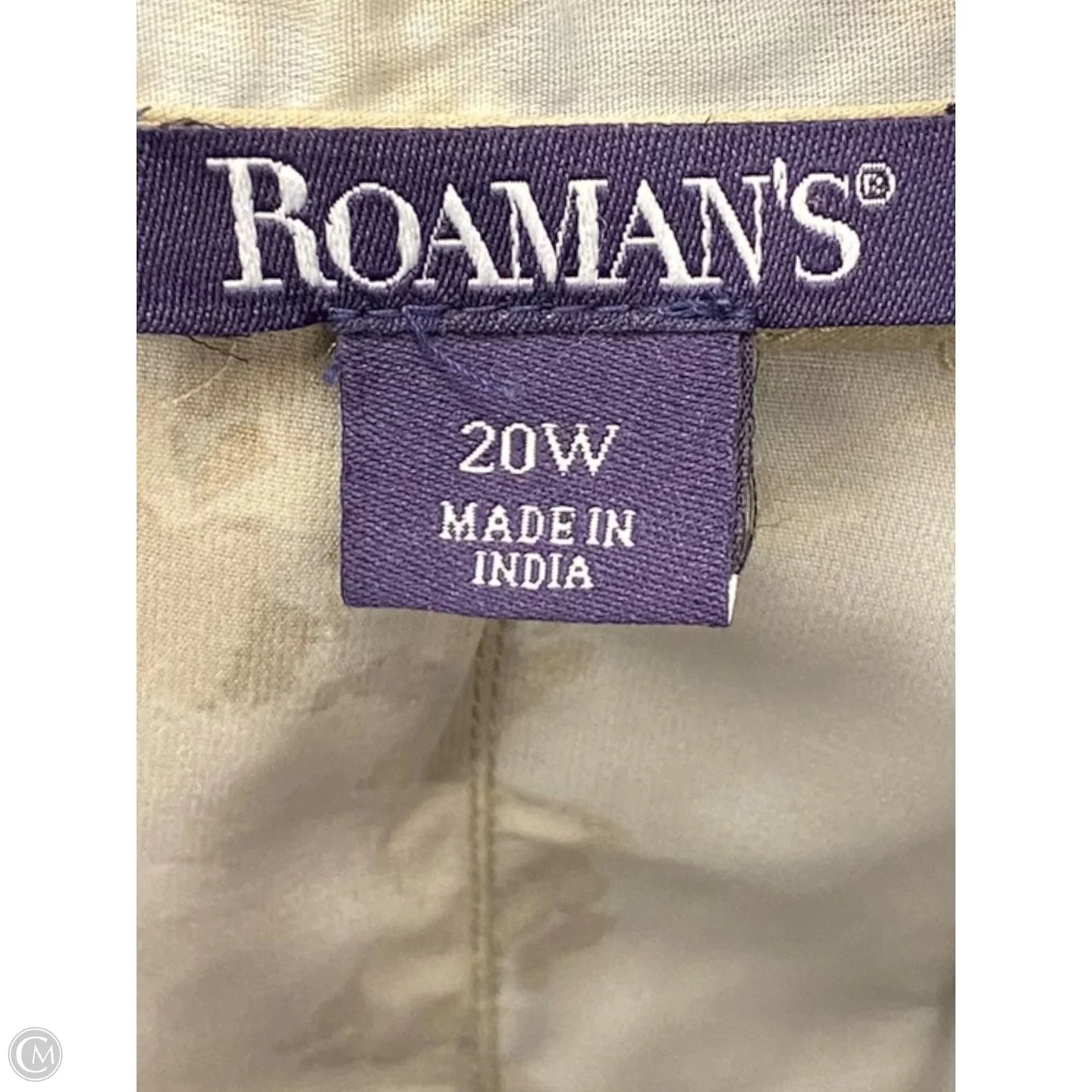 Top 3/4 Sleeve By Roamans In Floral Print, Size: 20