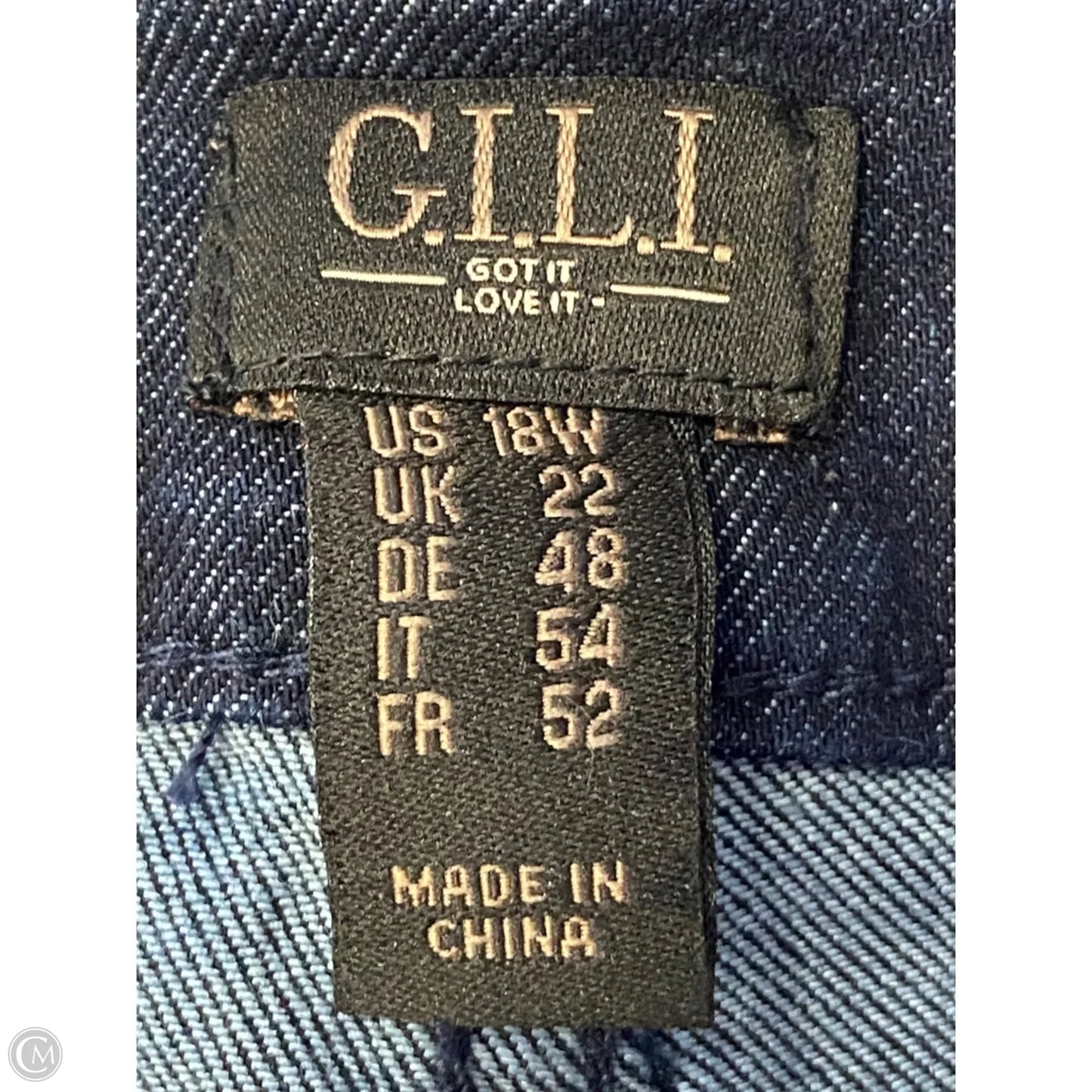 Jeans Flared By Gilli In Navy, Size: 18