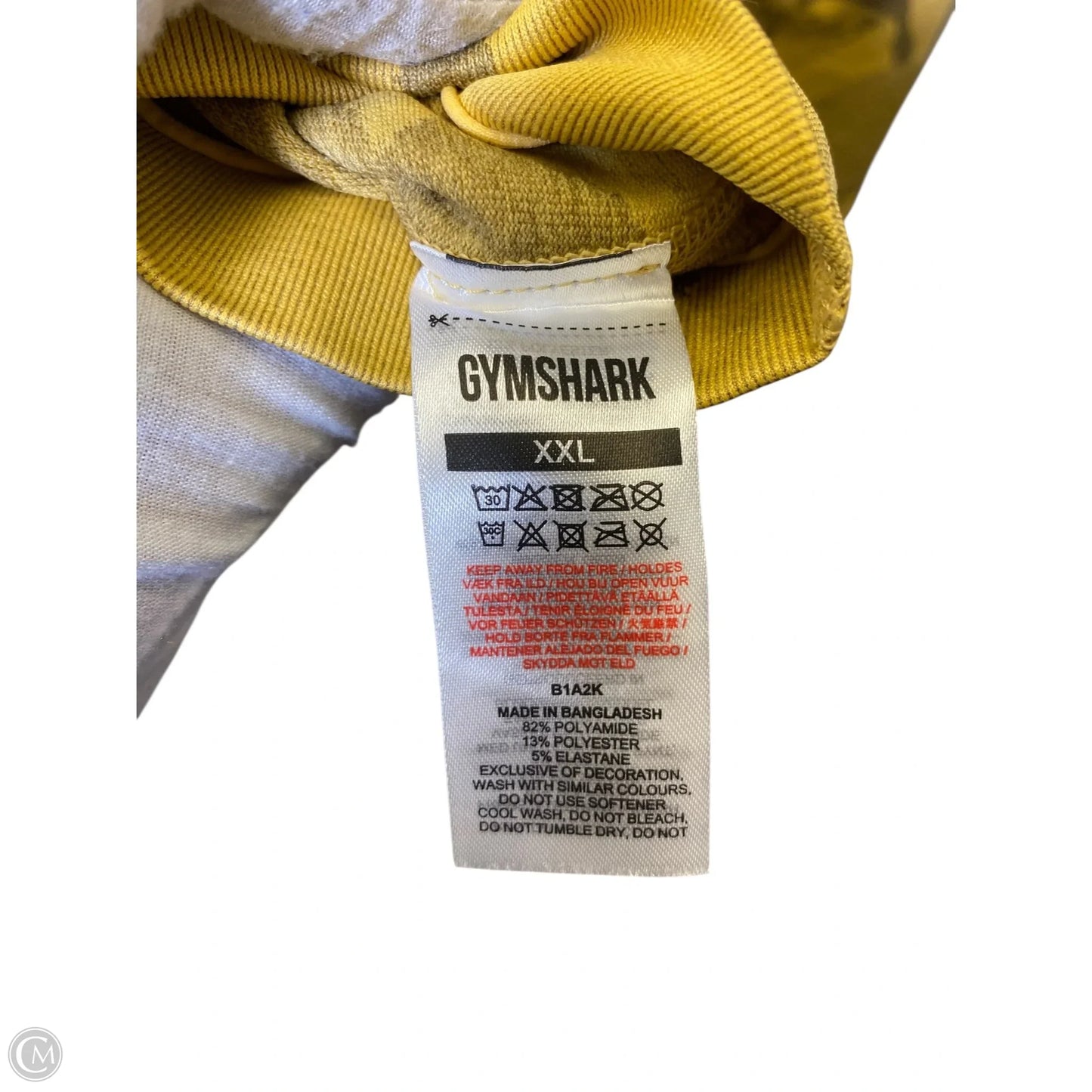 Athletic Leggings By Gym Shark In Yellow, Size: Xxl