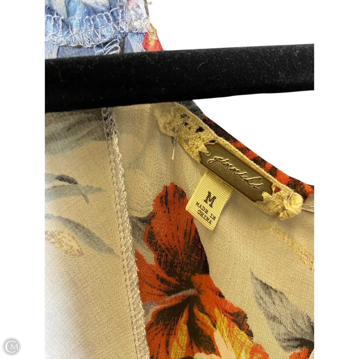 Top Long Sleeve By Cmc In Floral Print, Size: M