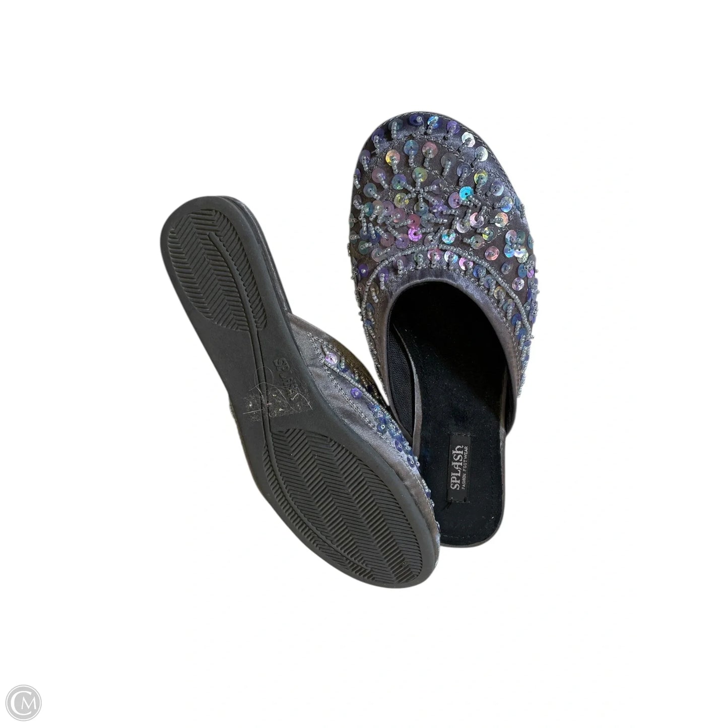 Shoes Flats By Cmc In Grey & Purple, Size: 7