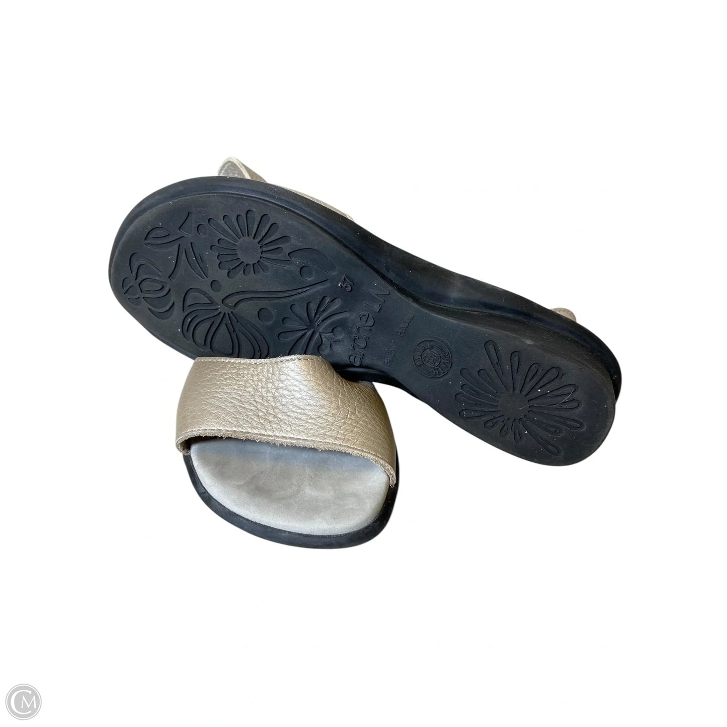 Sandals Flats By Arche In Black & Silver, Size: 6.5