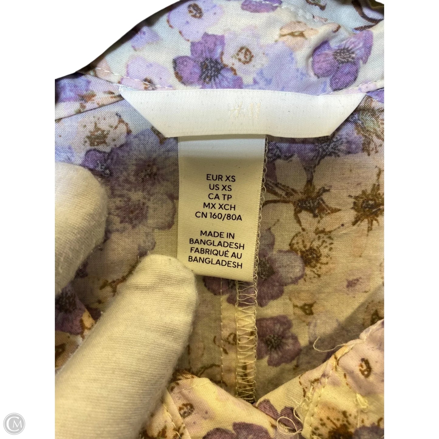 Dress Casual Midi By H&m In Floral Print, Size: Xs