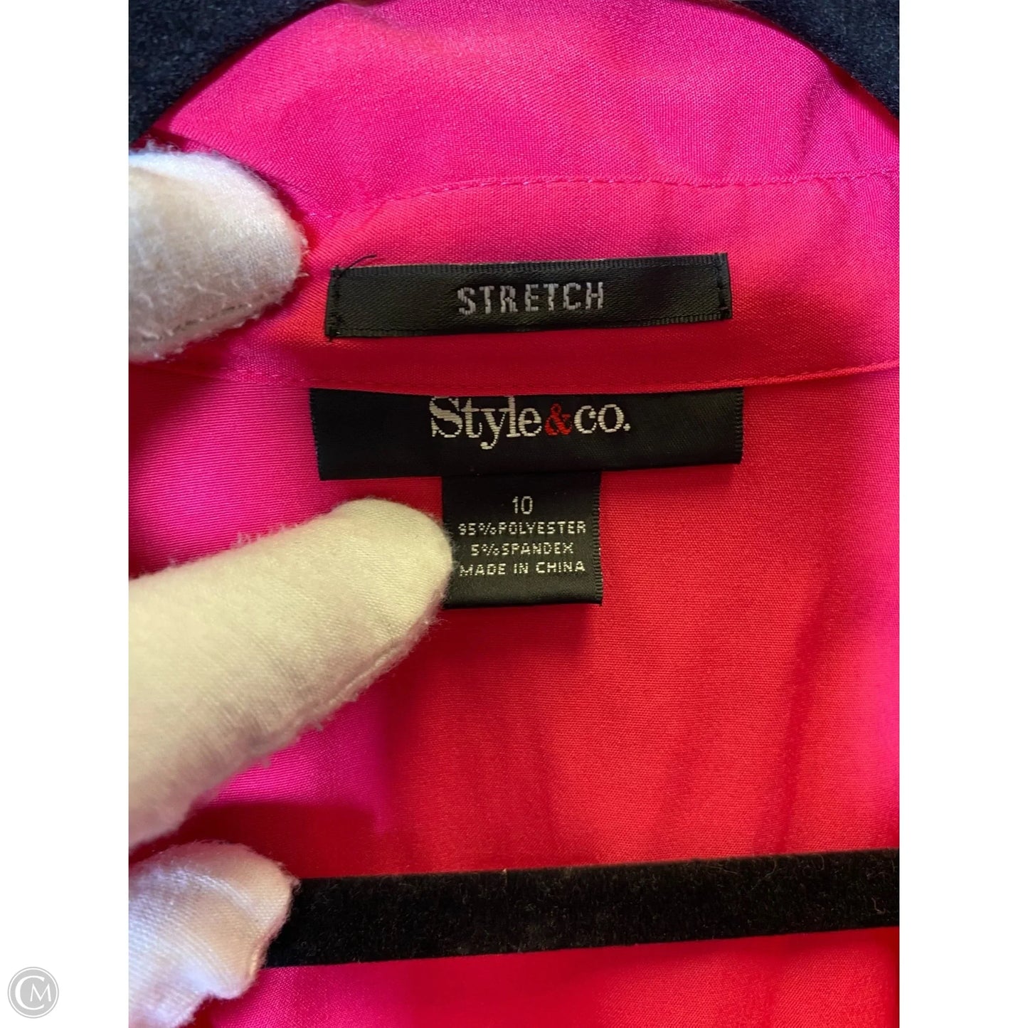 Blouse Short Sleeve By Style And Company In Pink, Size: M