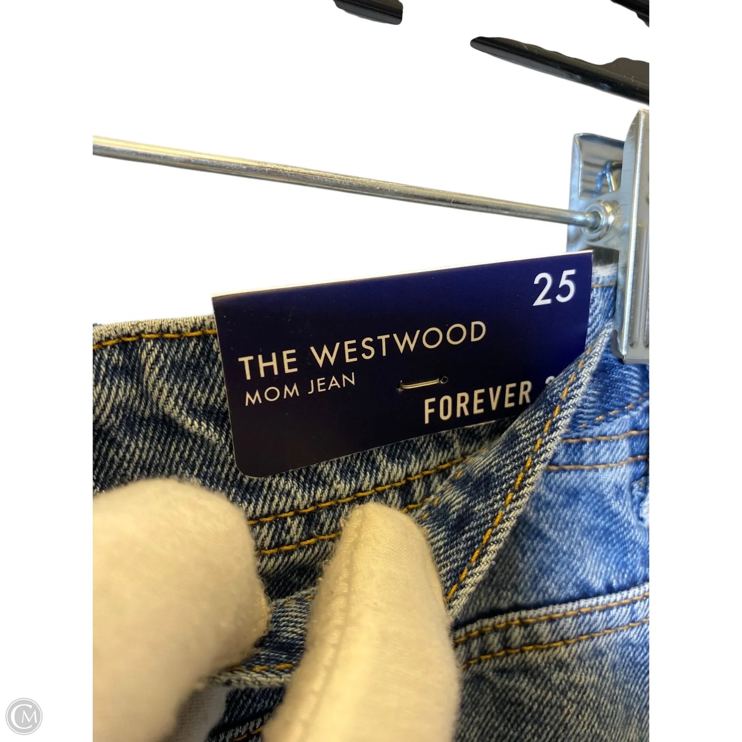 Jeans Straight By Forever 21 In Blue Denim, Size: 2