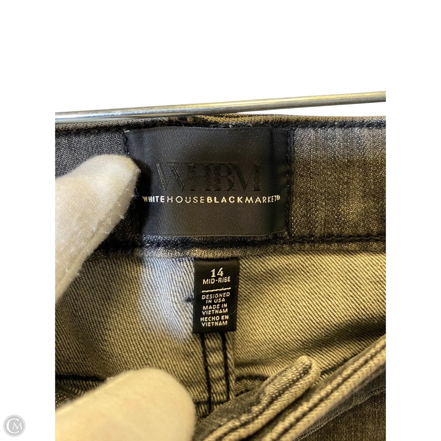 Jeans Boot Cut By White House Black Market In Grey Denim, Size: 14