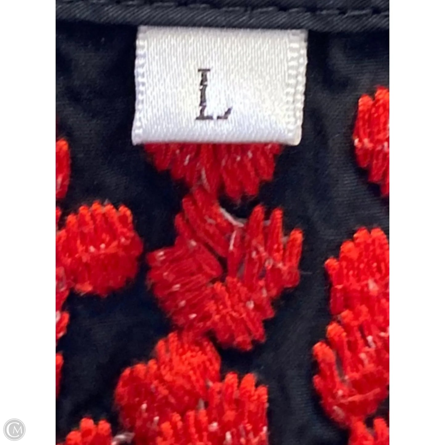 Top 3/4 Sleeve By Clothes Mentor In Grey & Red, Size: L