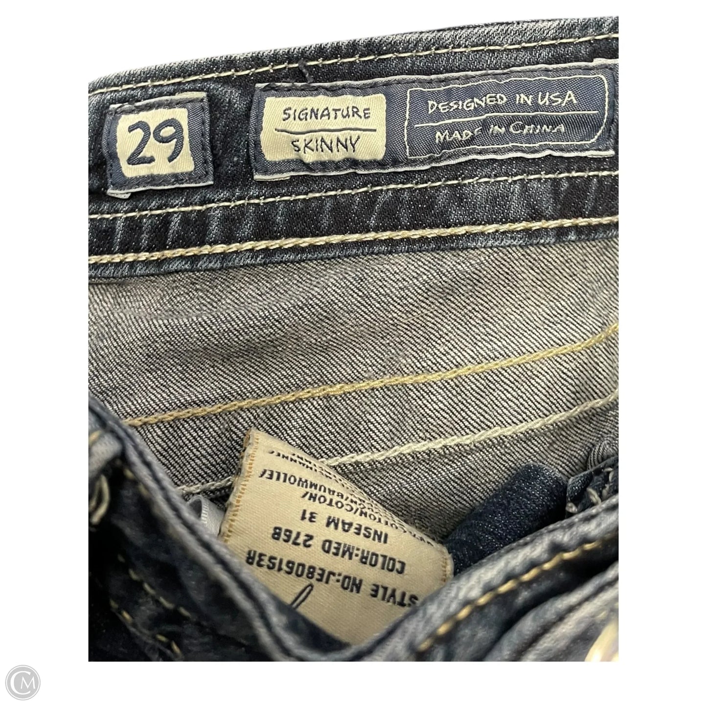 Jeans Skinny By Miss Me In Blue, Size: 8