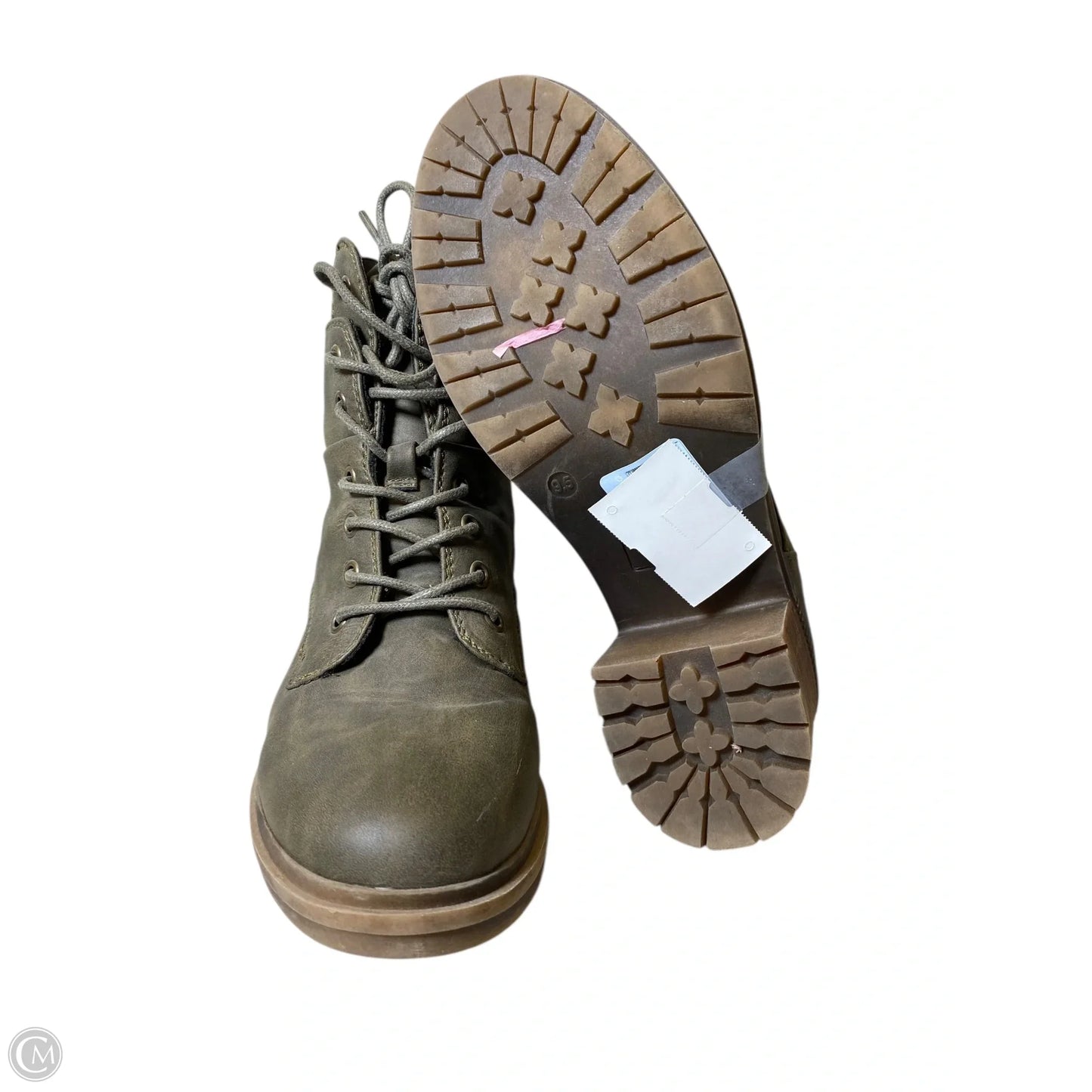 Boots Ankle Heels By Crown Vintage In Green, Size: 9.5