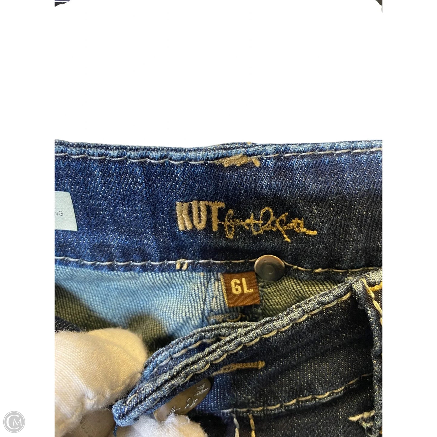 Jeans Flared By Kut In Blue Denim, Size: 6l