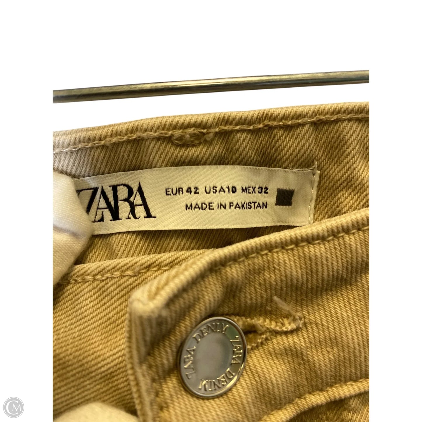 Jeans Skinny By Zara In Tan, Size: 10