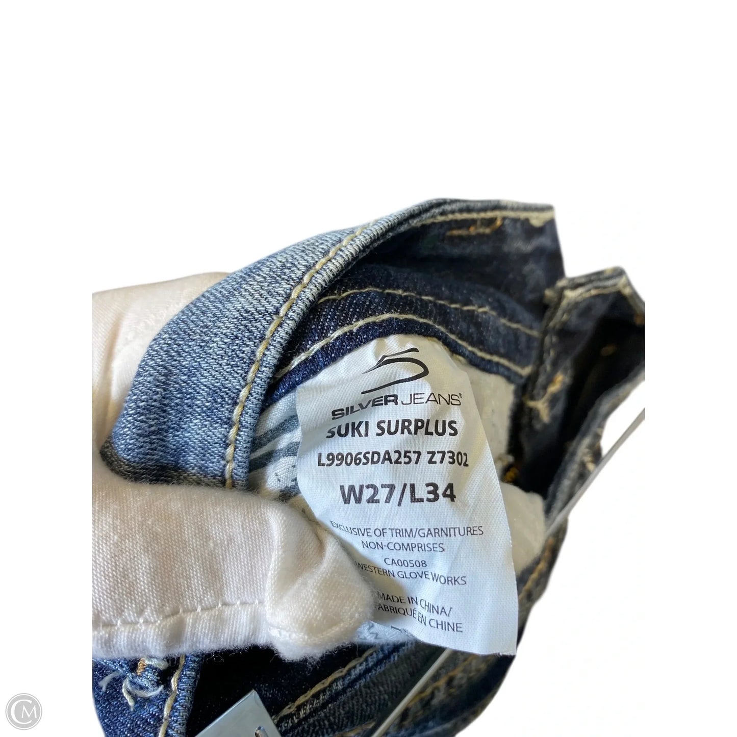 Jeans Flared By Silver In Blue Denim, Size: 4