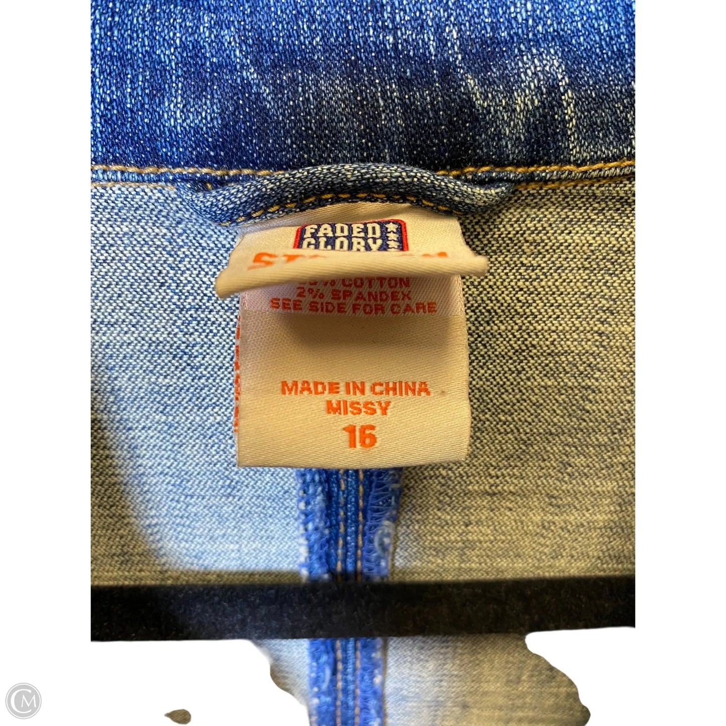 Jacket Denim By Faded Glory In Blue Denim, Size: 16