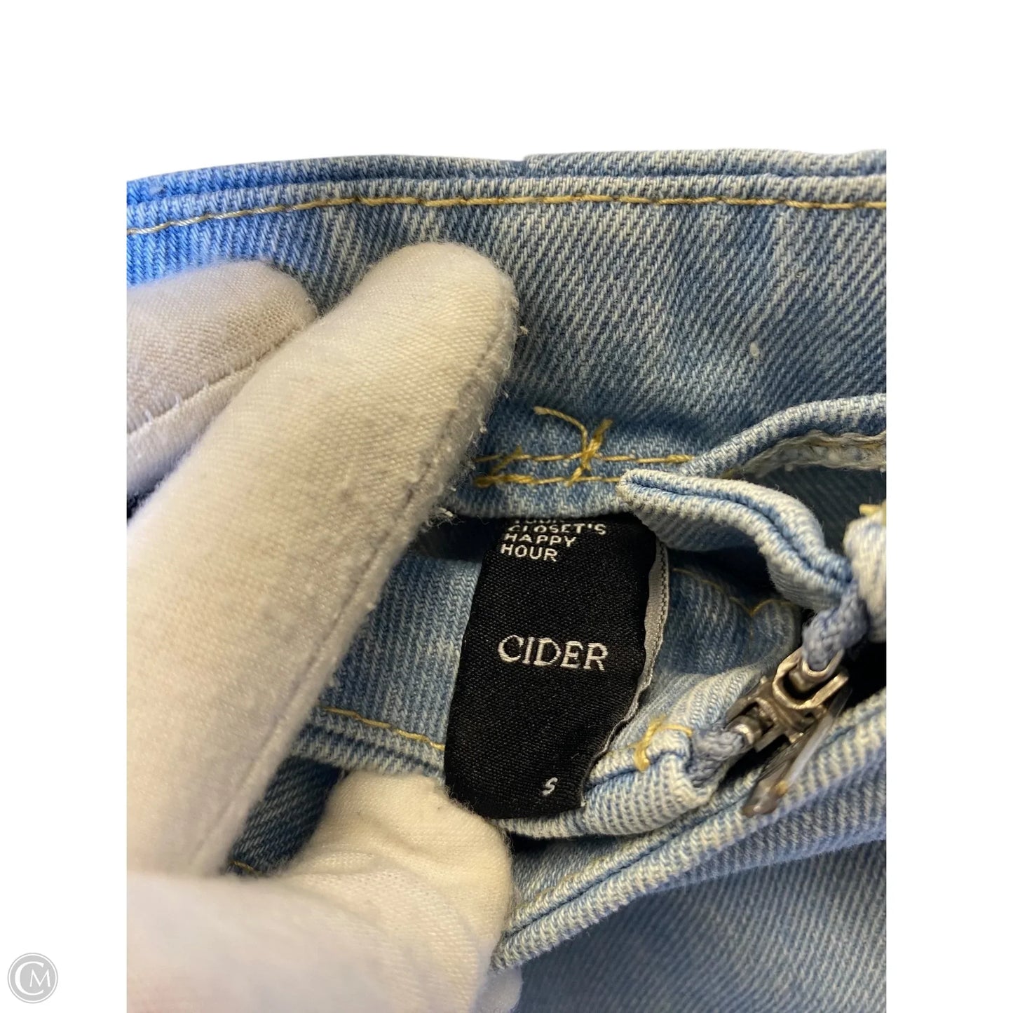 Skort By Cider In Blue Denim, Size: S