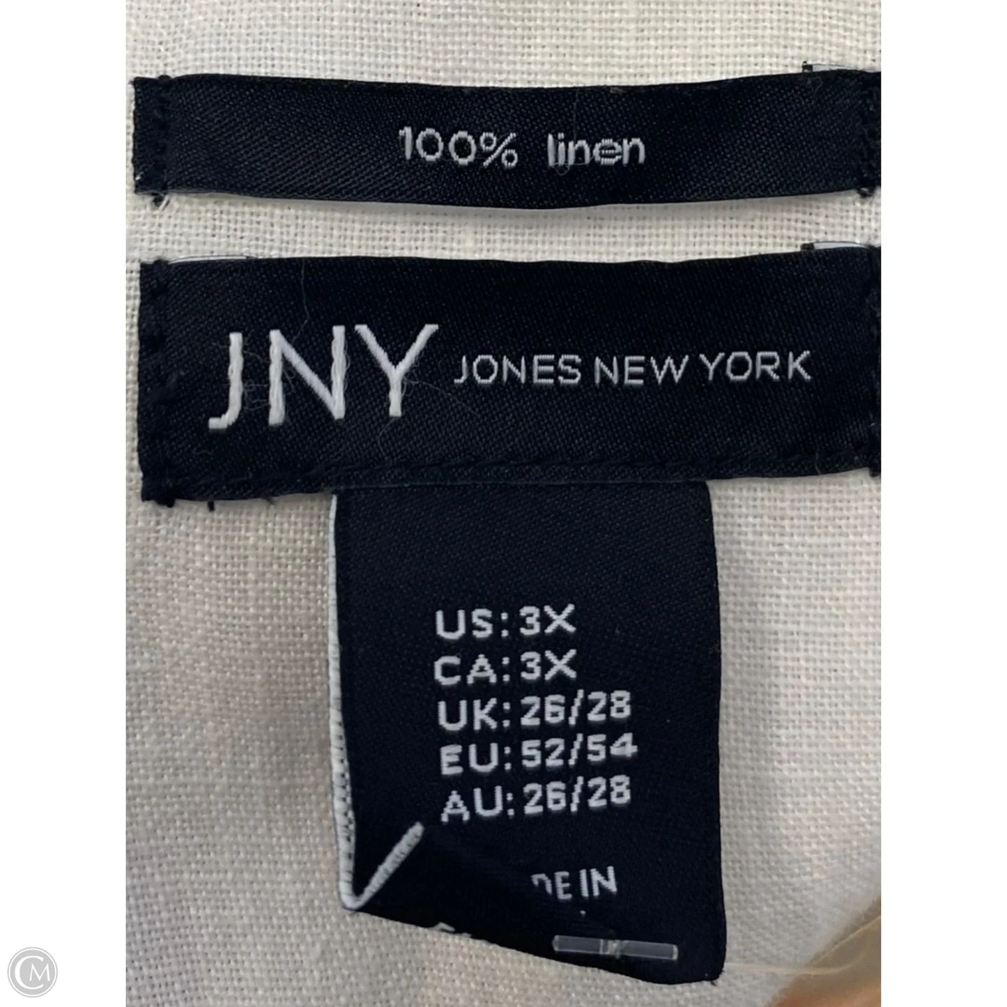 Top Long Sleeve By Jones New York In White, Size: 3x