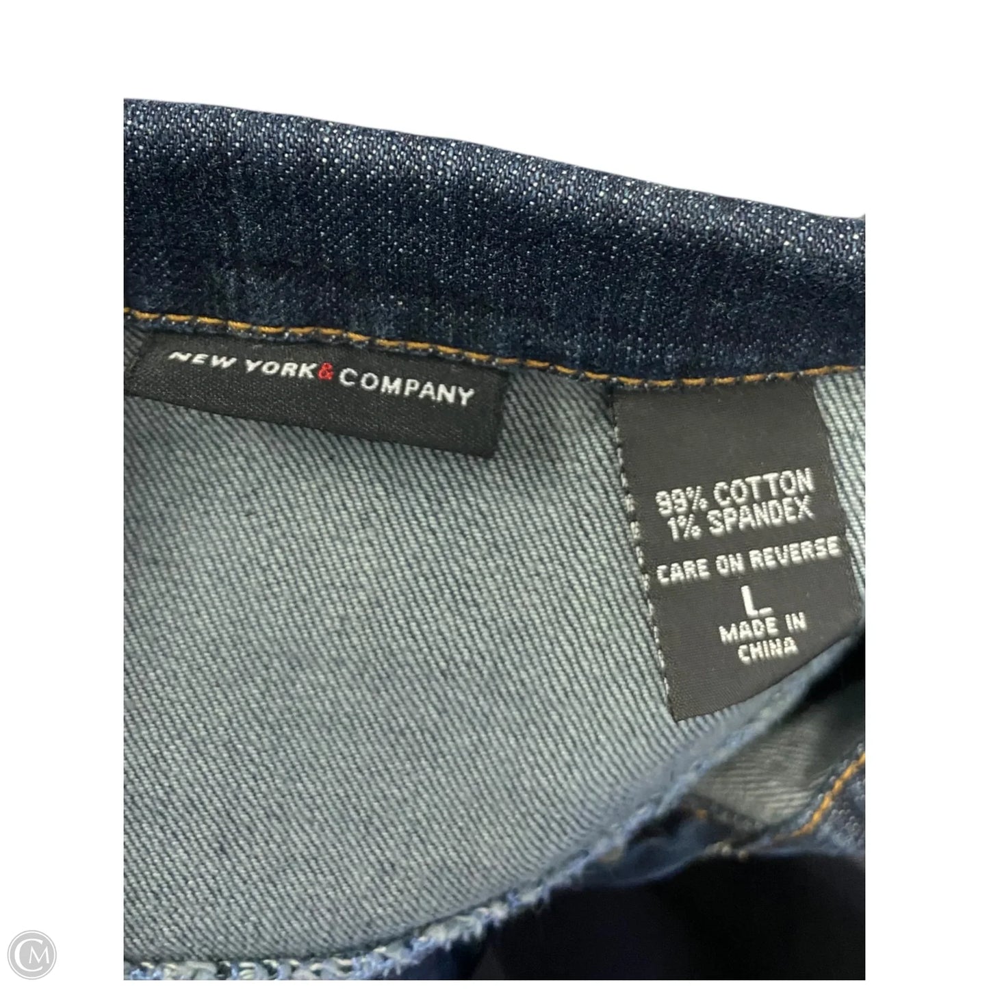 Jacket Denim By New York And Co In Blue Denim, Size: L
