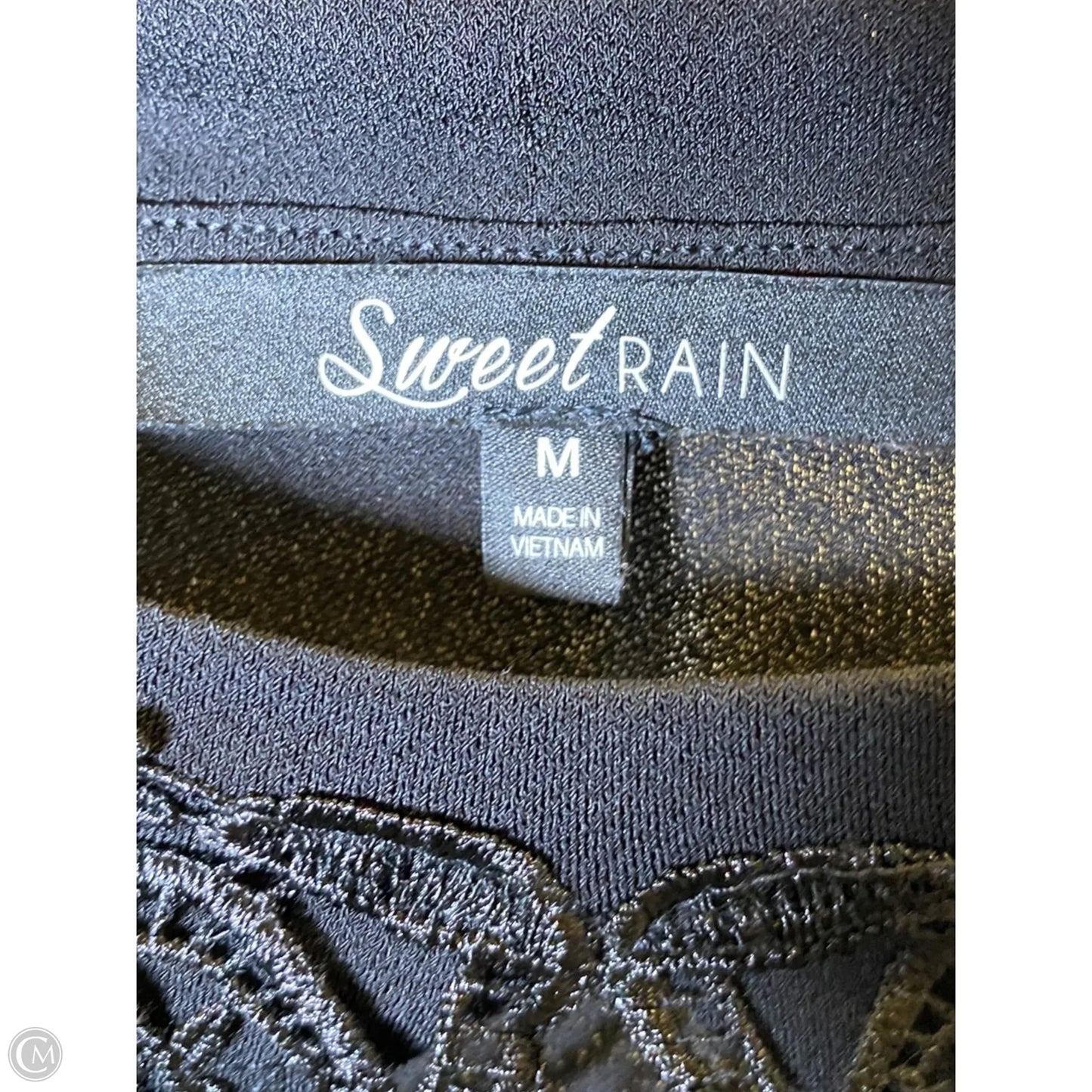 Top Long Sleeve By Sweet Rain In Black, Size: M