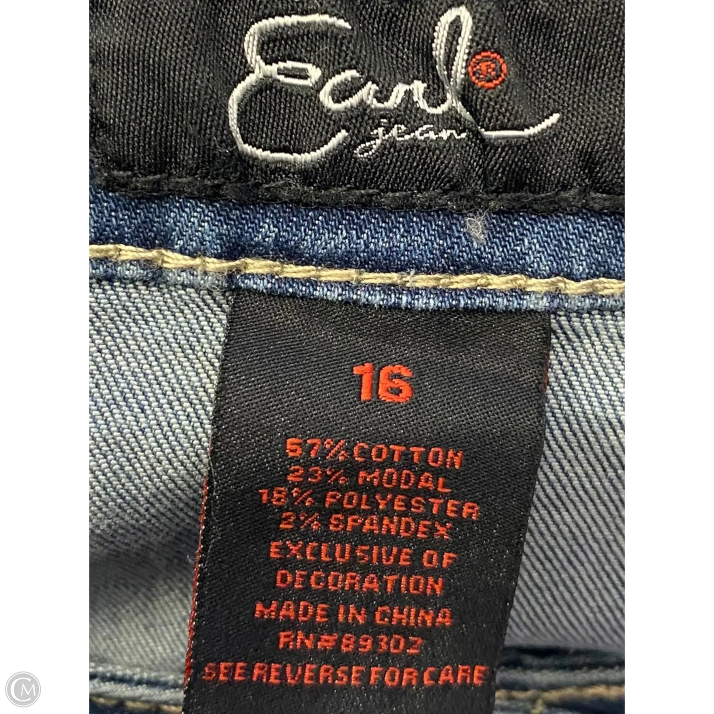 Skirt Mini & Short By Earl Jean In Blue Denim, Size: Xl
