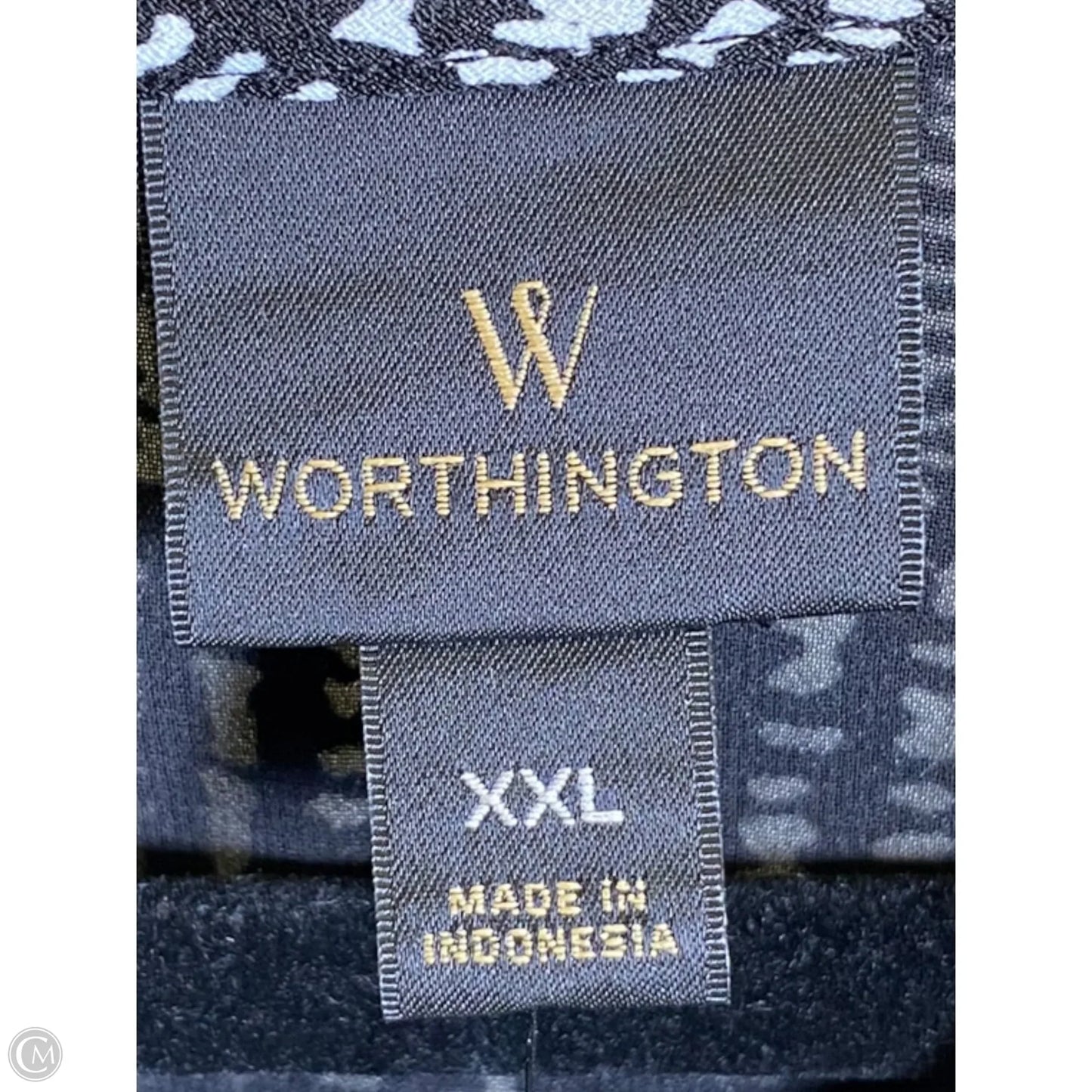 Top Sleeveless By Worthington In Black & White, Size: Xxl