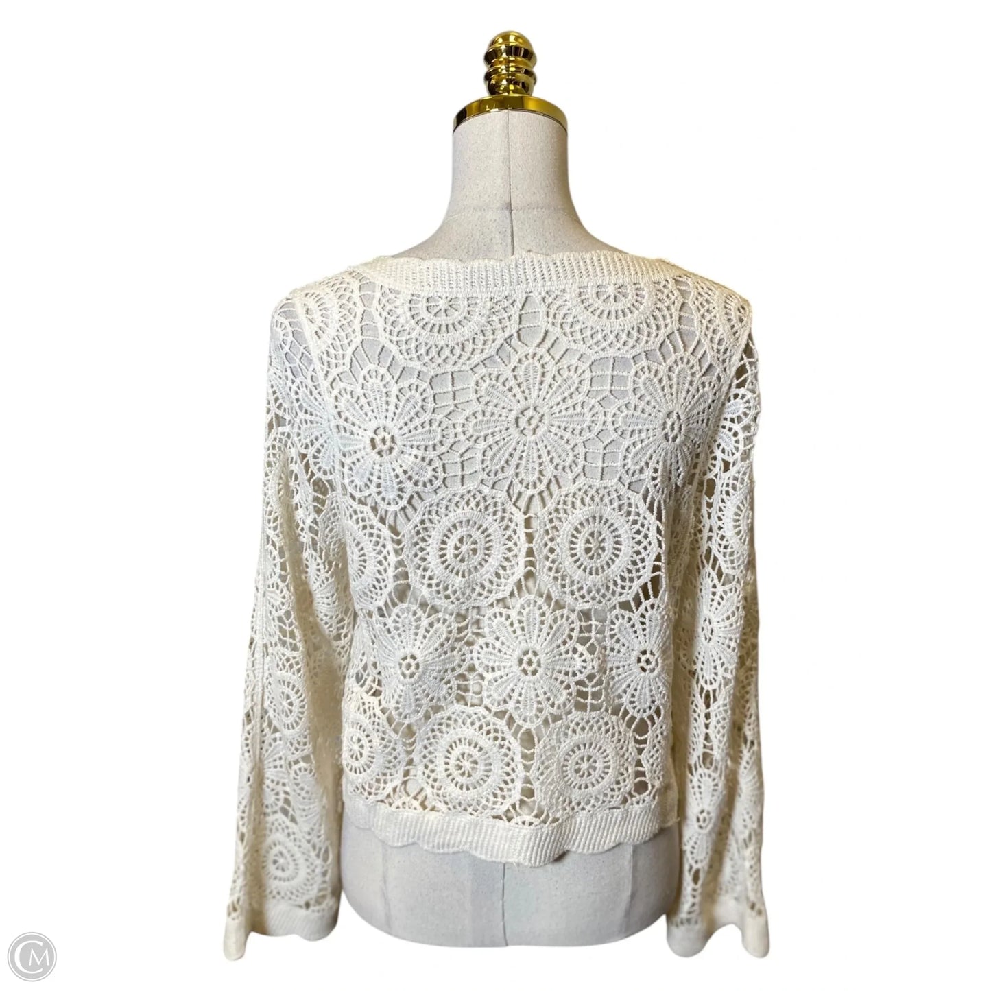 Cardigan By Clothes Mentor In Cream, Size: S