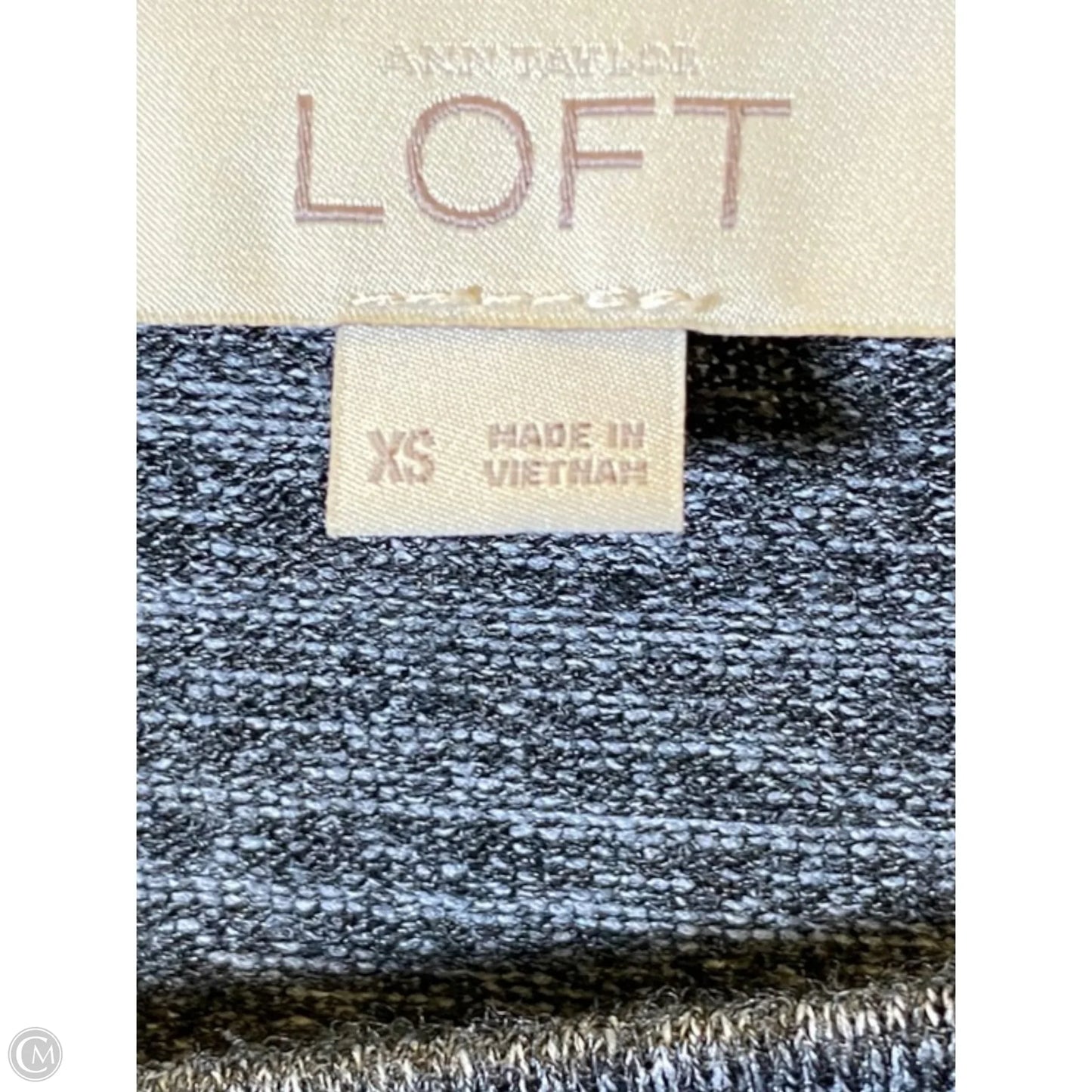 Top 3/4 Sleeve By Loft In Grey, Size: Xs