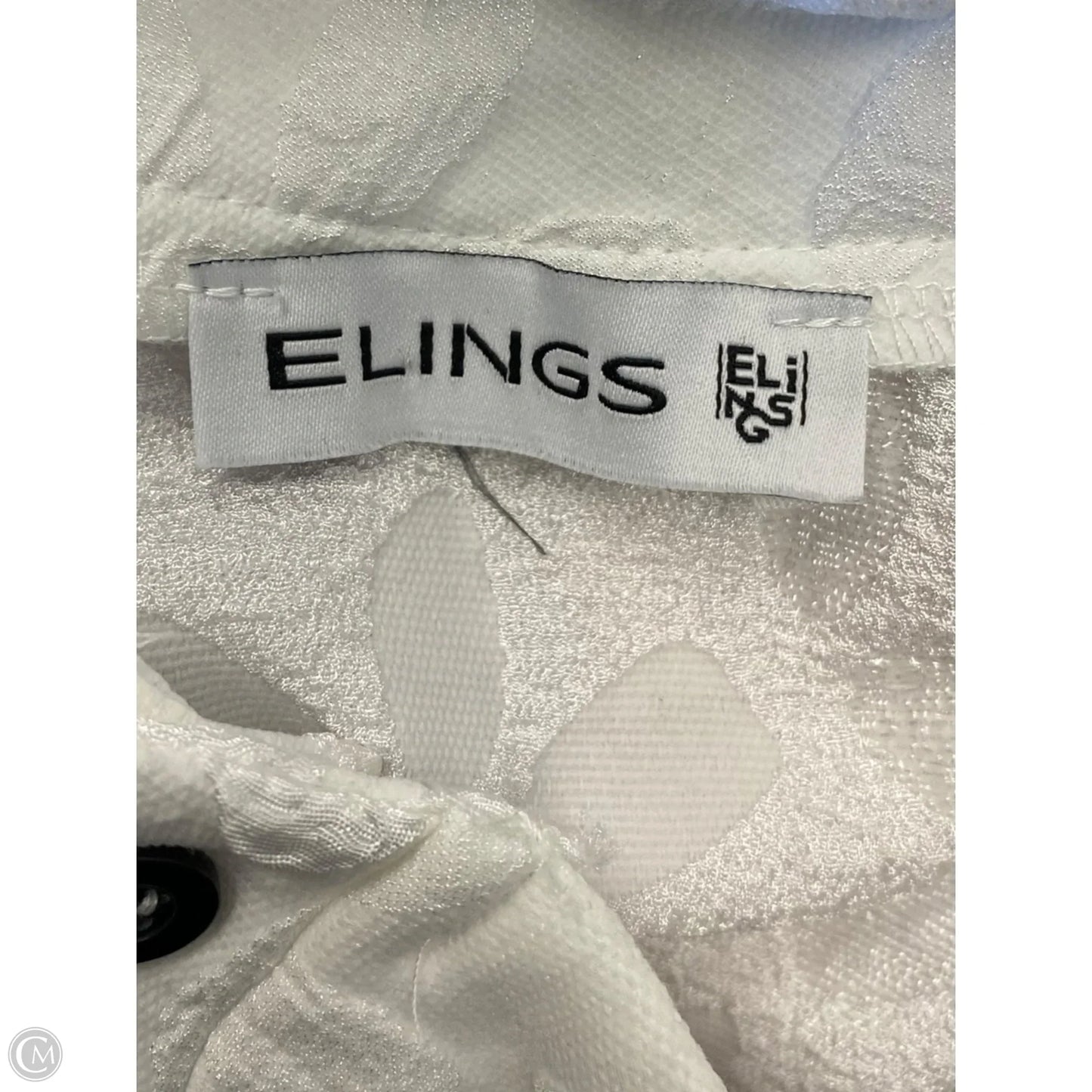 Top Short Sleeve By Clothes Mentor In White, Size: M