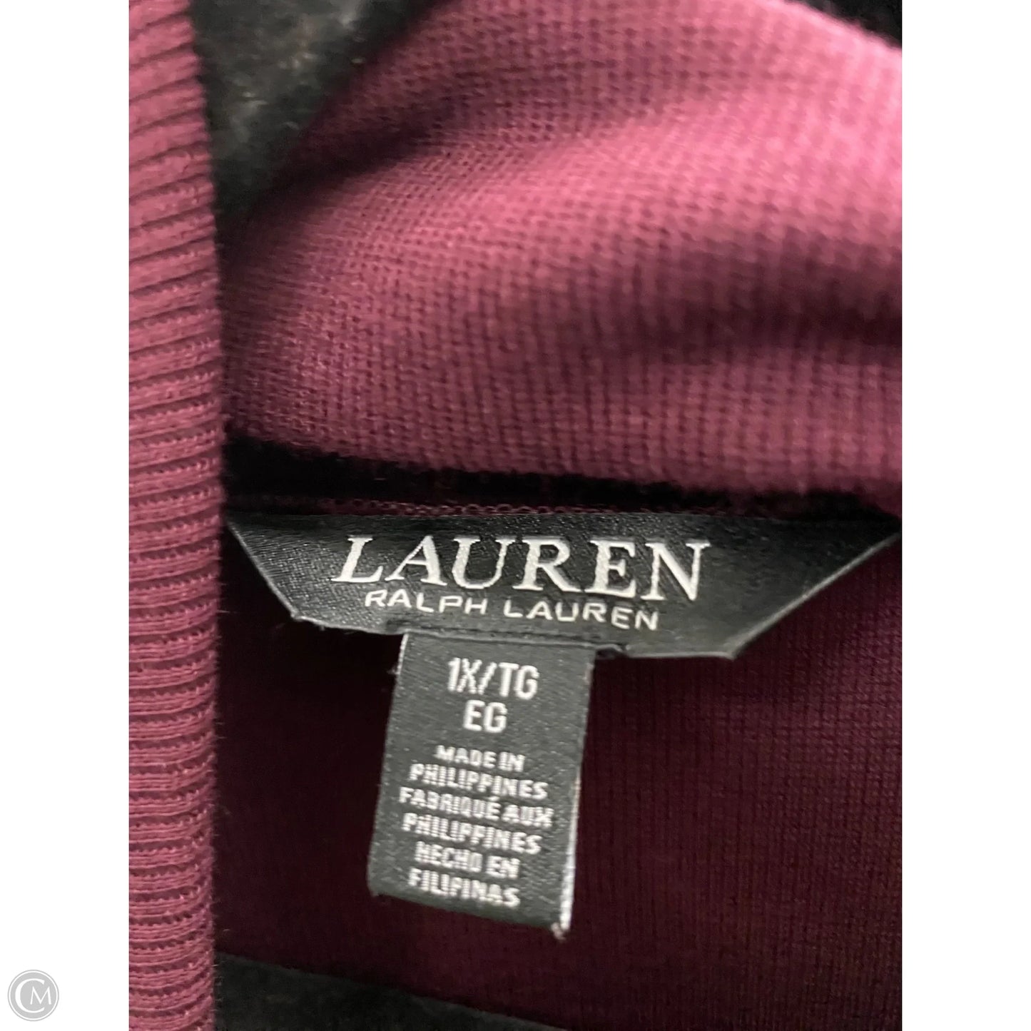 Dress Casual Midi By Lauren By Ralph Lauren In Maroon, Size: Xl