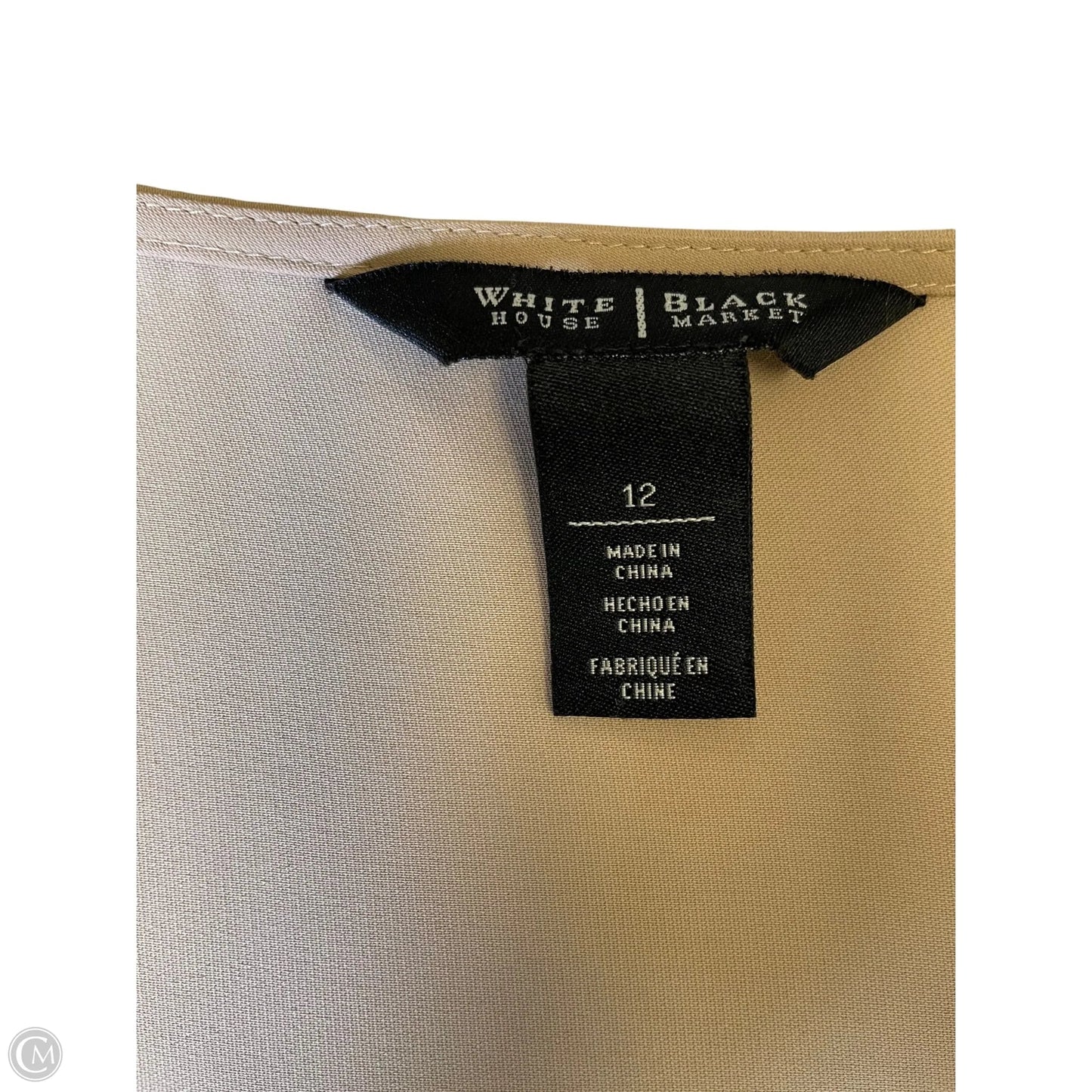 Top Long Sleeve By White House Black Market In Tan, Size: L