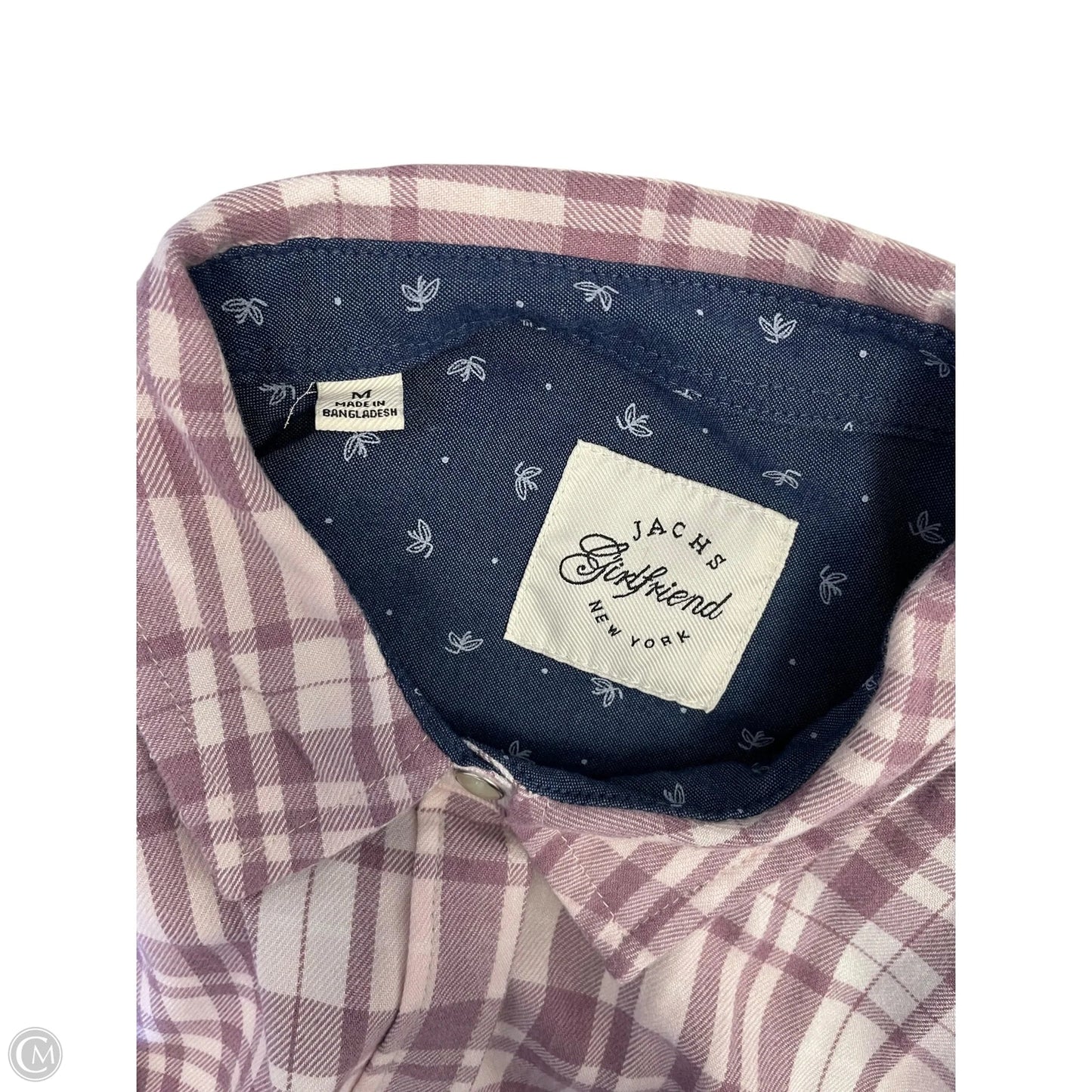 Top Long Sleeve By Jachs Girlfirend In Plaid Pattern, Size: M