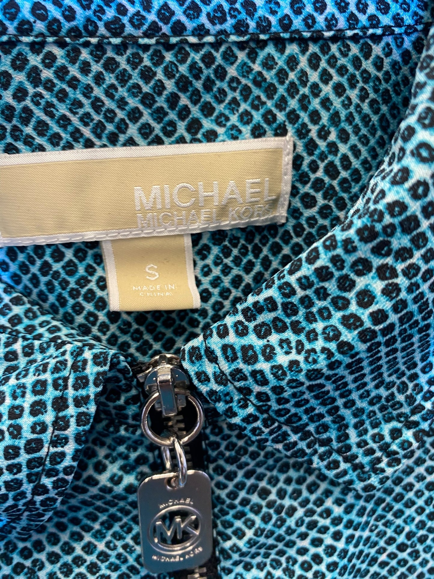 Jacket Designer By Michael Kors In Blue, Size: S
