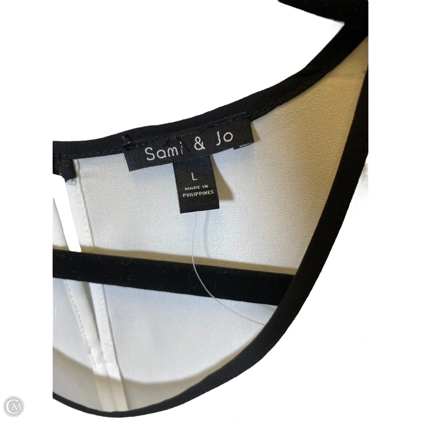 Top Long Sleeve By Sami & Jo In Black & White, Size: L