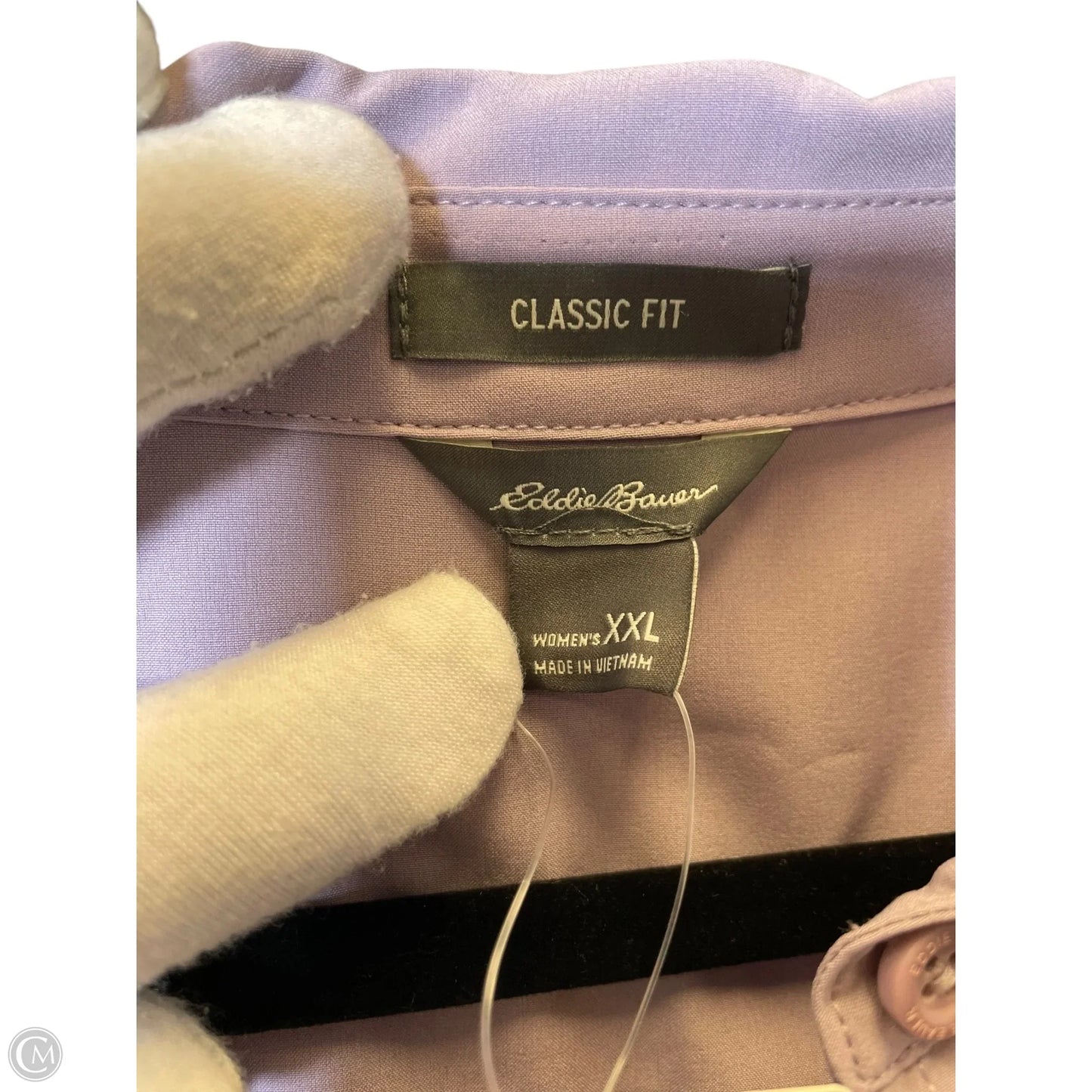 Blouse Long Sleeve By Eddie Bauer In Purple, Size: Xxl