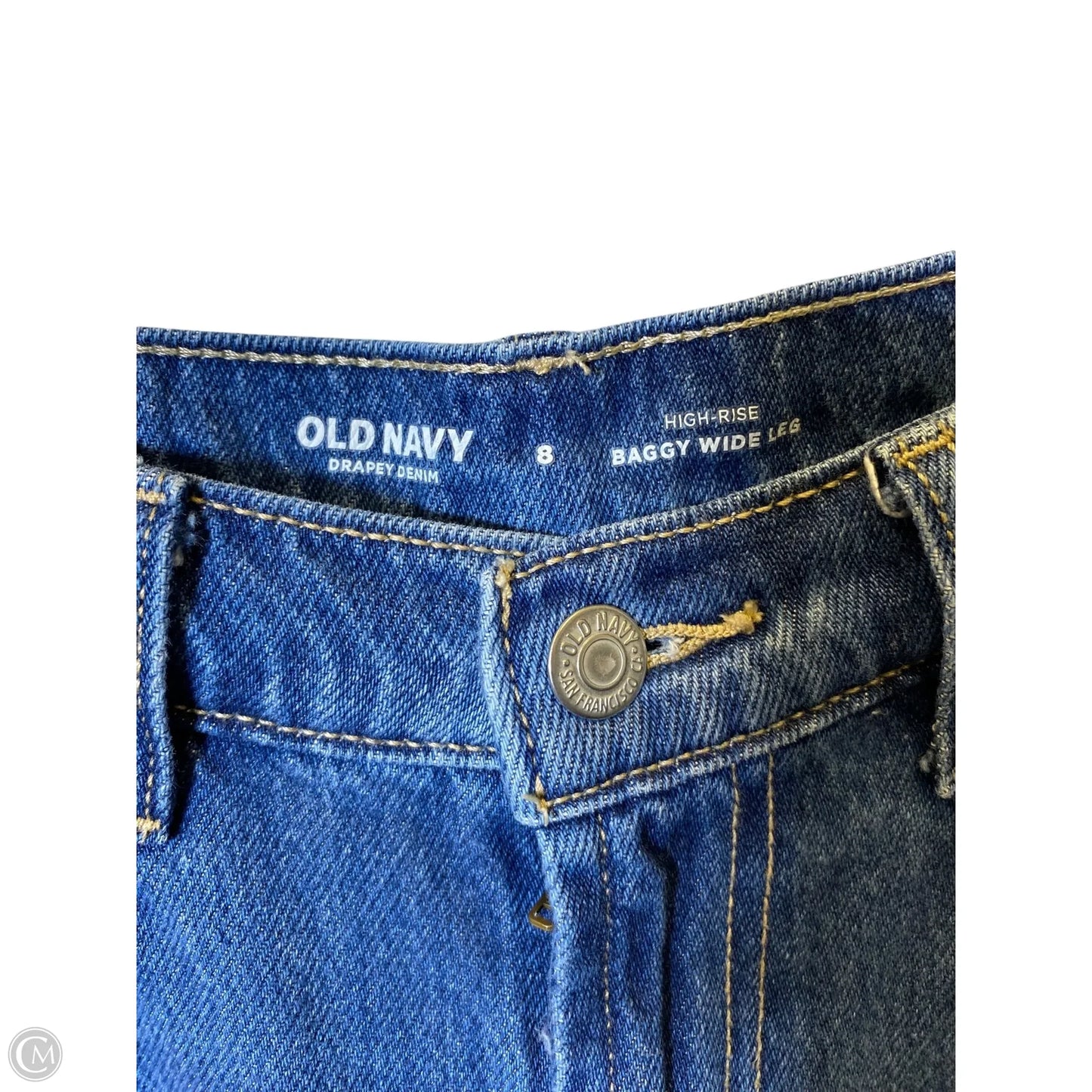 Jeans Wide Leg By Old Navy In Blue Denim, Size: 8
