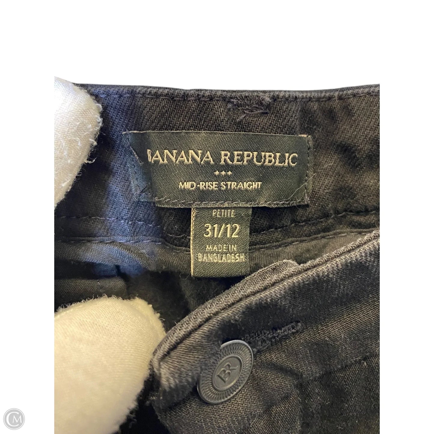 Jeans Straight By Banana Republic In Black, Size: 12