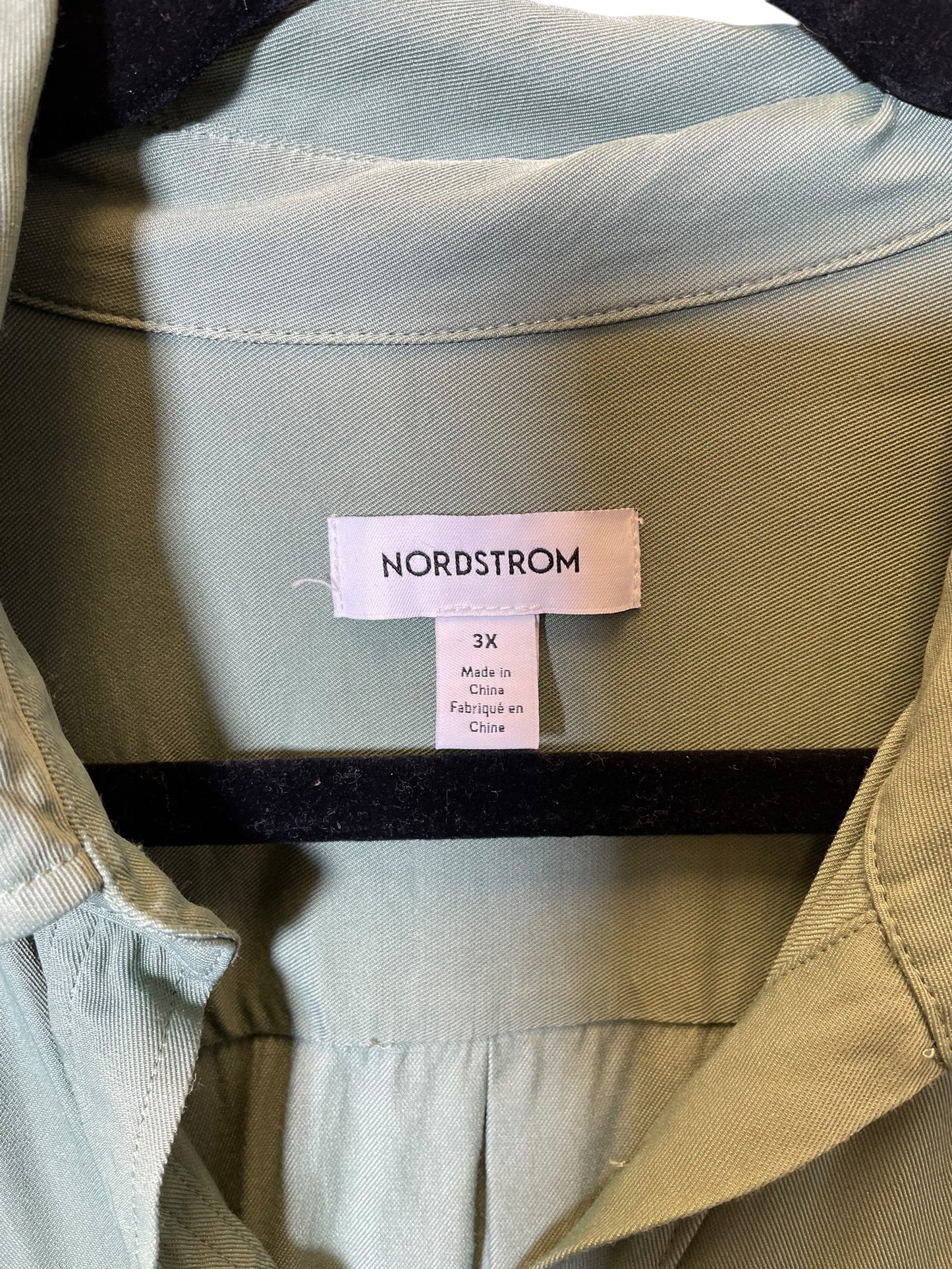 Top Long Sleeve By Nordstrom In Olive Green, Size: 3x