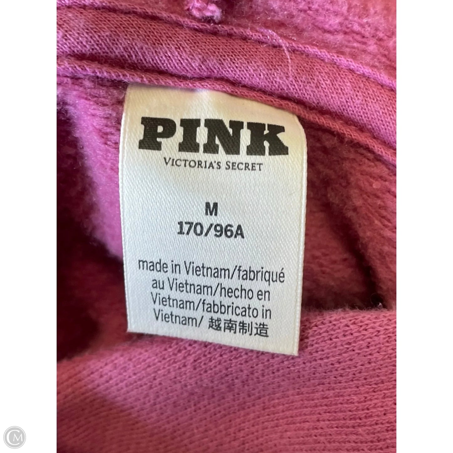 Sweatshirt Hoodie By Pink In Pink, Size: M