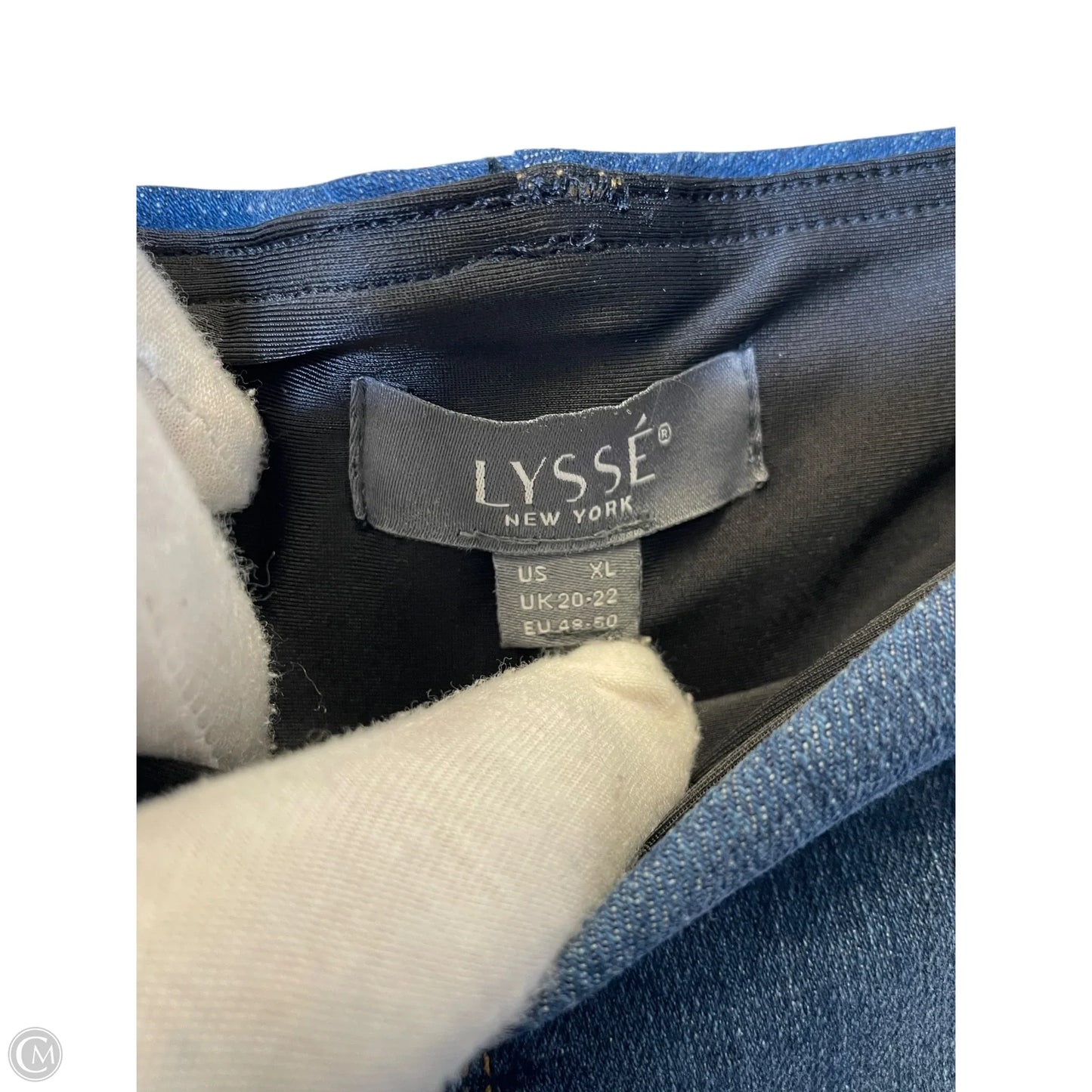 Jeans Skinny By Lysse In Blue Denim, Size: Xl