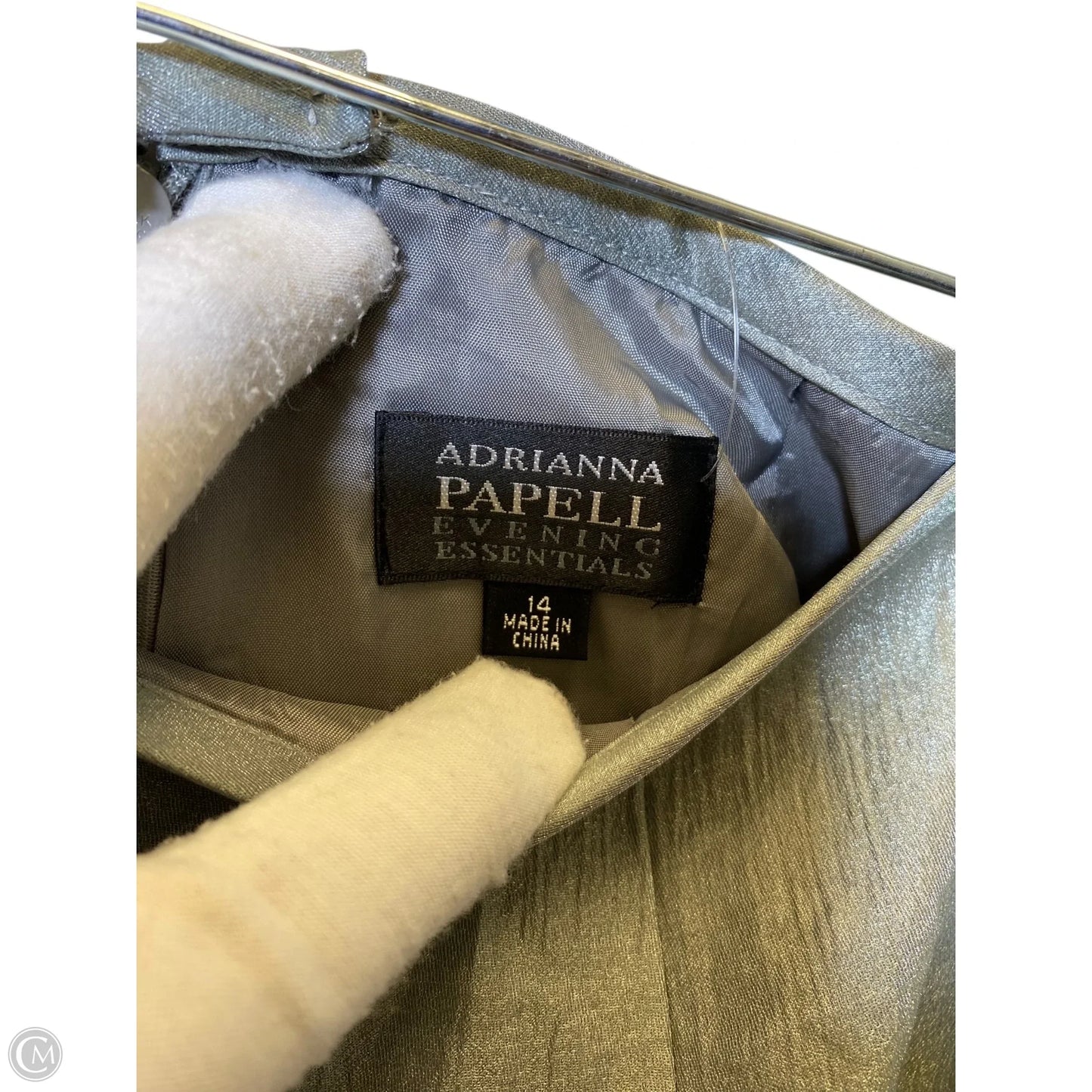 Skirt Maxi By Adrianna Papell In Grey, Size: 14