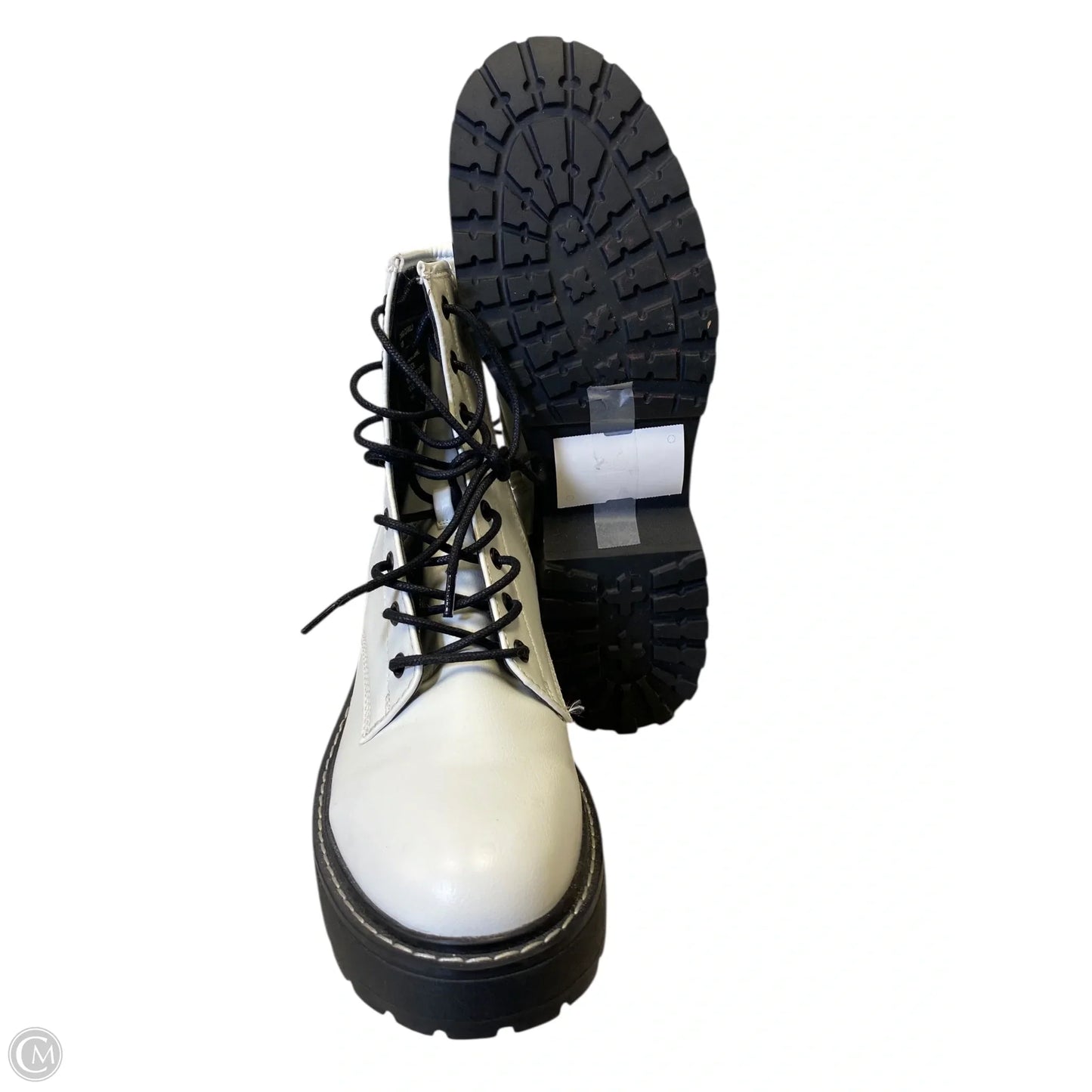 Boots Combat By Madden Girl In White, Size: 10