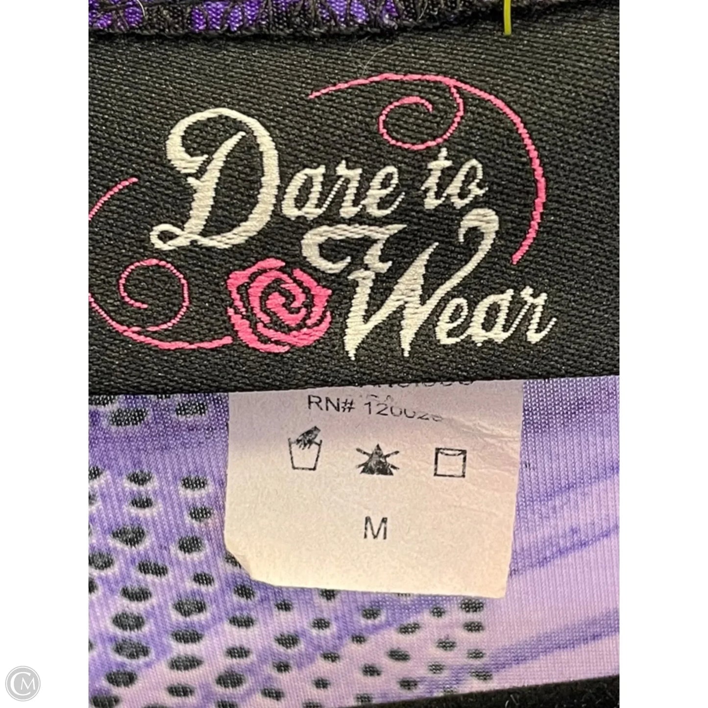 Top 3/4 Sleeve By Clothes Mentor In Black & Purple, Size: M