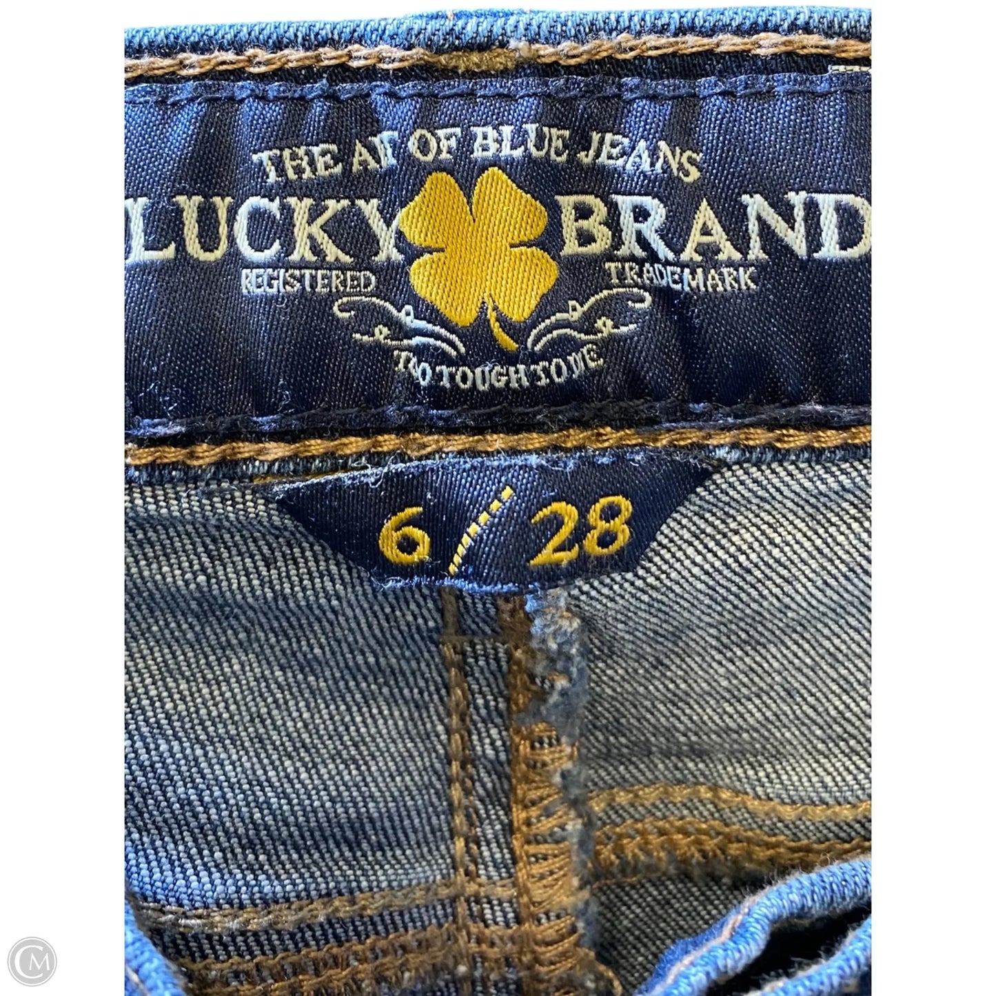 Jeans Cropped By Lucky Brand In Blue Denim, Size: 6