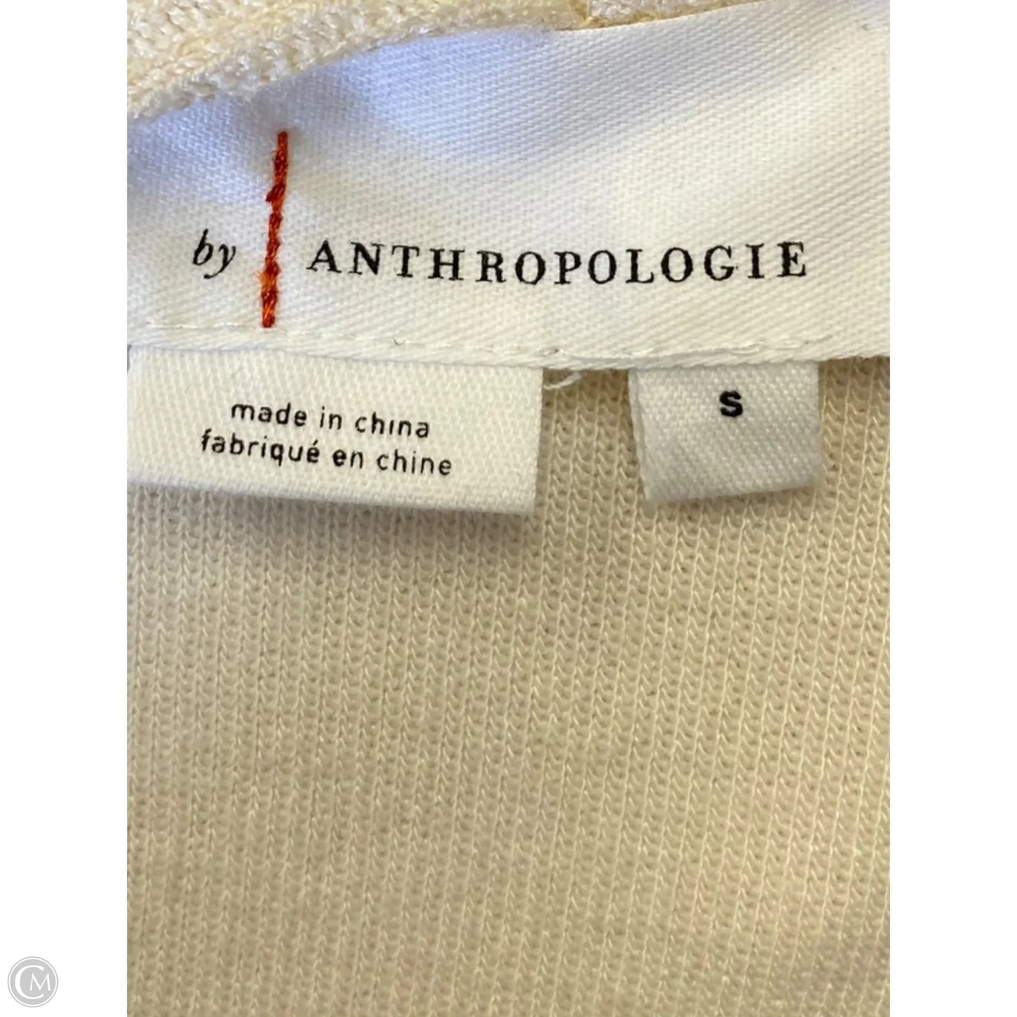 Top Long Sleeve By Anthropologie In Cream, Size: S