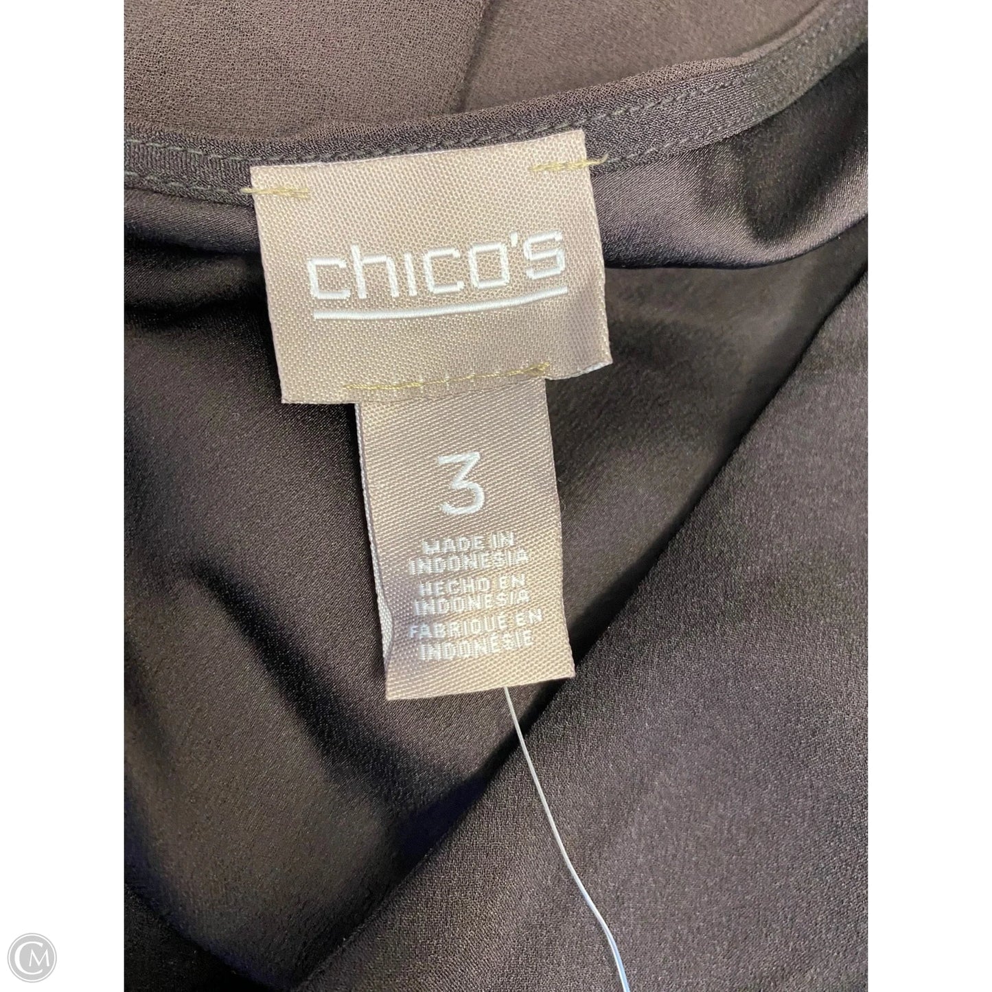 Top 3/4 Sleeve By Chicos In Brown, Size: Xl