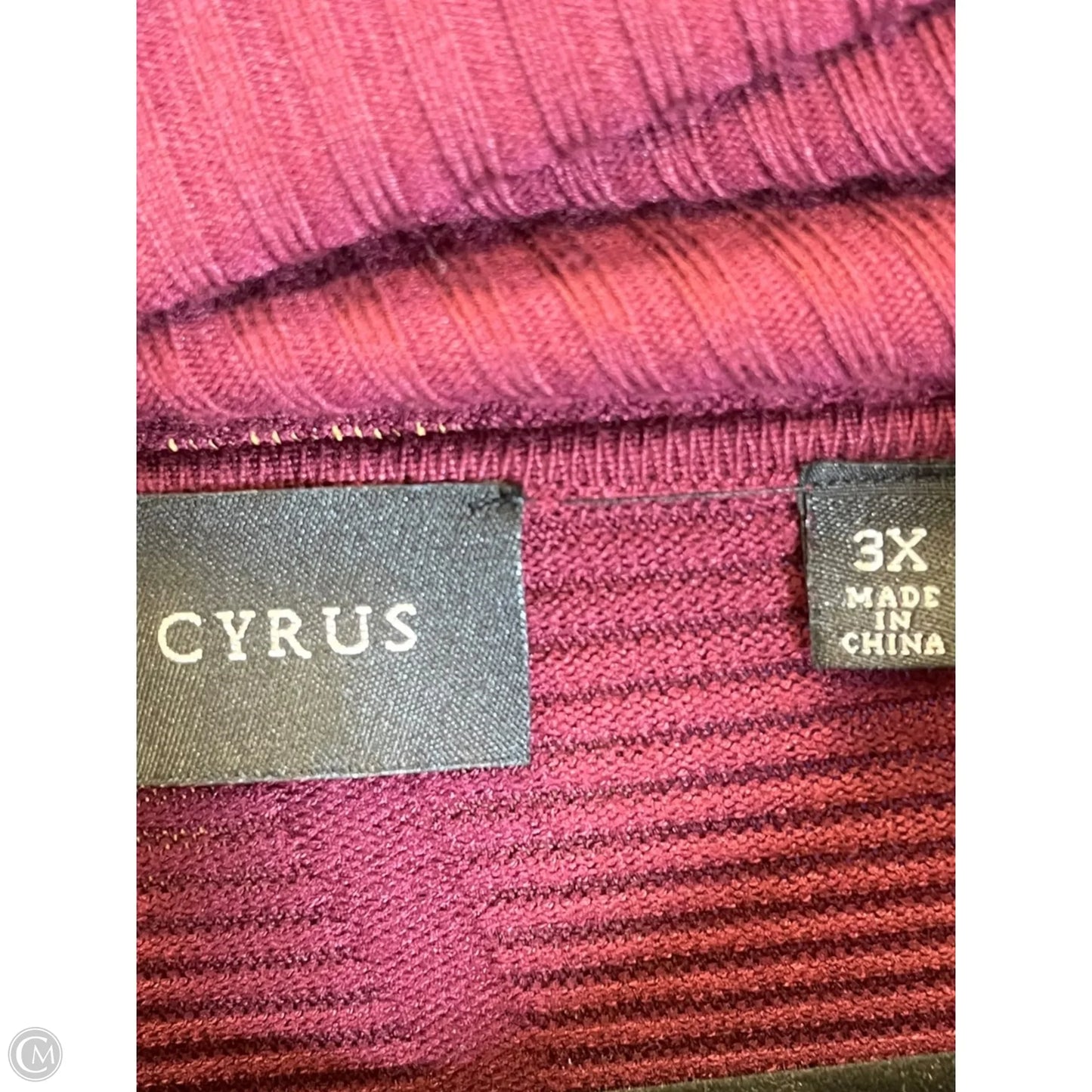 Sweater By Cyrus In Maroon, Size: 3x